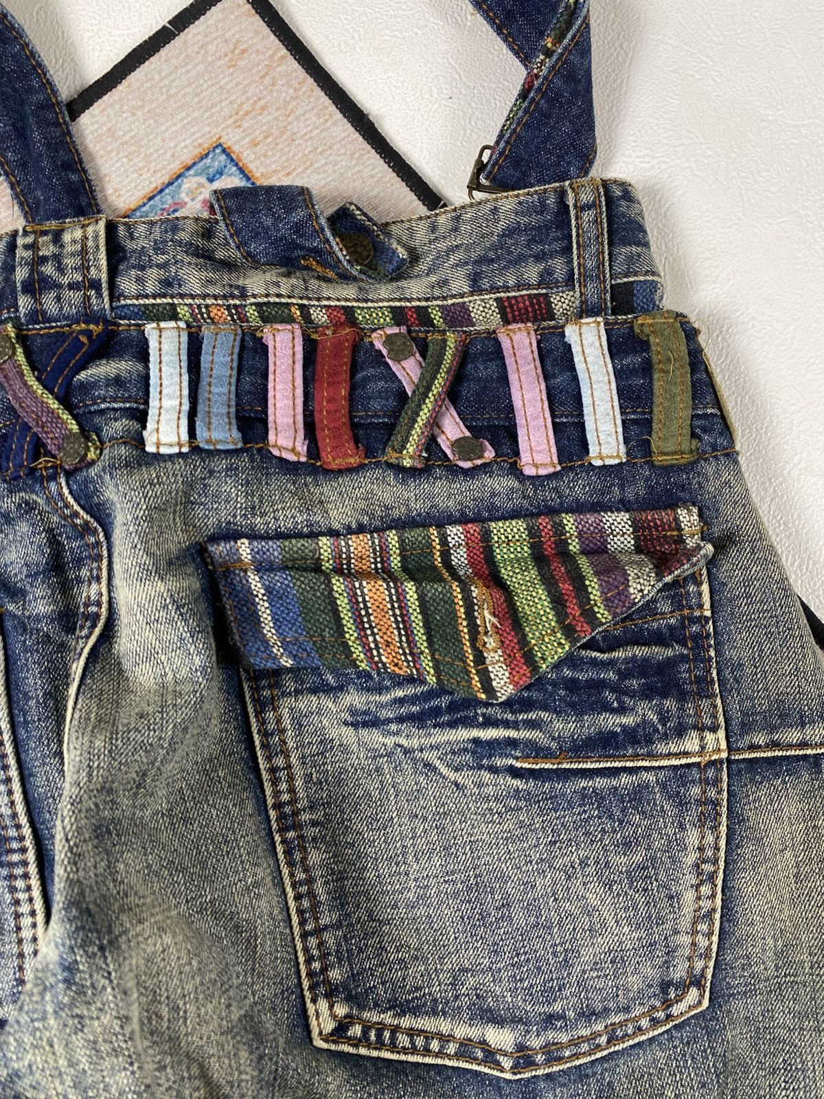 Japanese Brand Double waist suspender jeans pants Size US 34 / EU 50 - 10 Thumbnail
