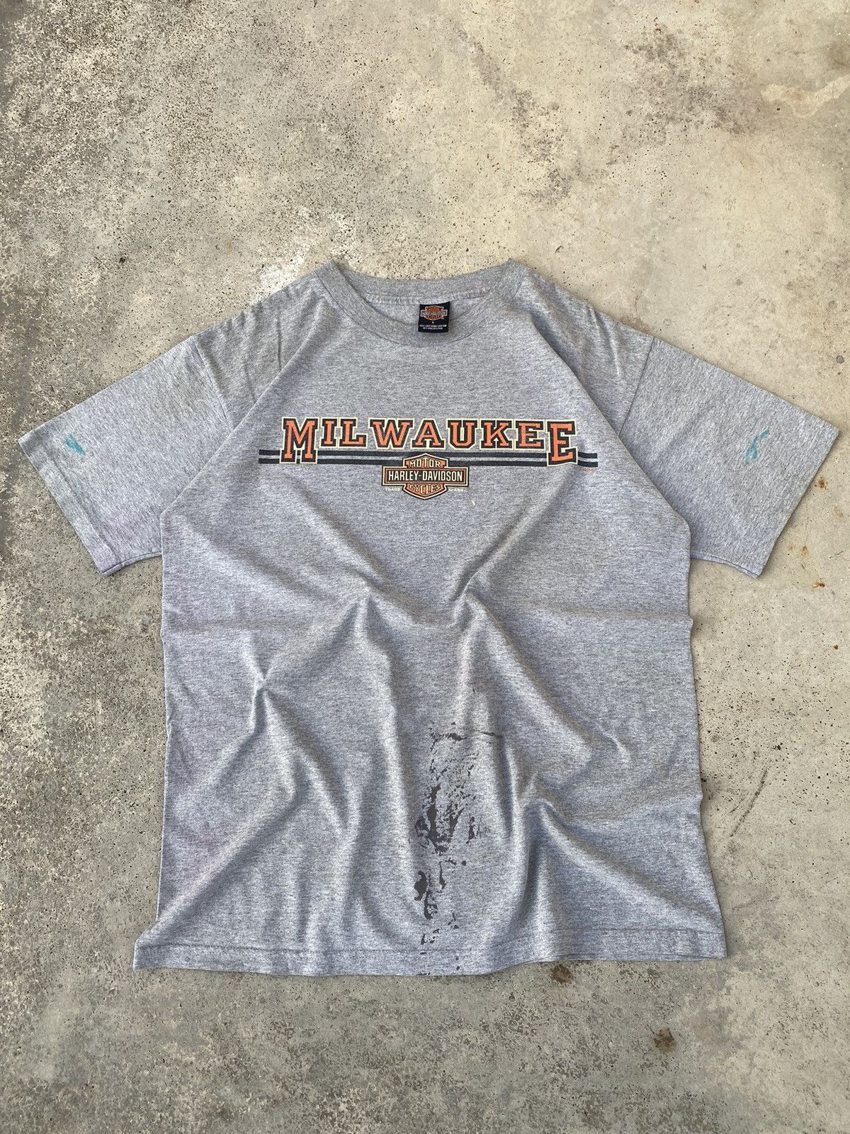 Harley Davidson Thrash Faded Harley Davidson OG Logo Tshirt Size US L / EU 52-54 / 3 - 3 Thumbnail