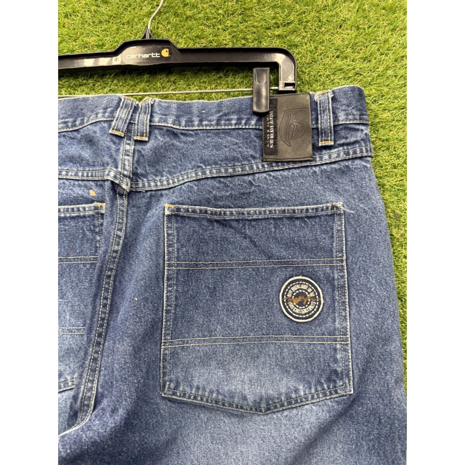 Vintage VINTAGE Ruff Ryders Jeans Mens 42x32 Blue Hip Hop Baggy 90s Casual Wide-Leg Relaxed 5-Pocket Denim Cotton DMX Mens Size US 42 / EU 58 - 3 Thumbnail