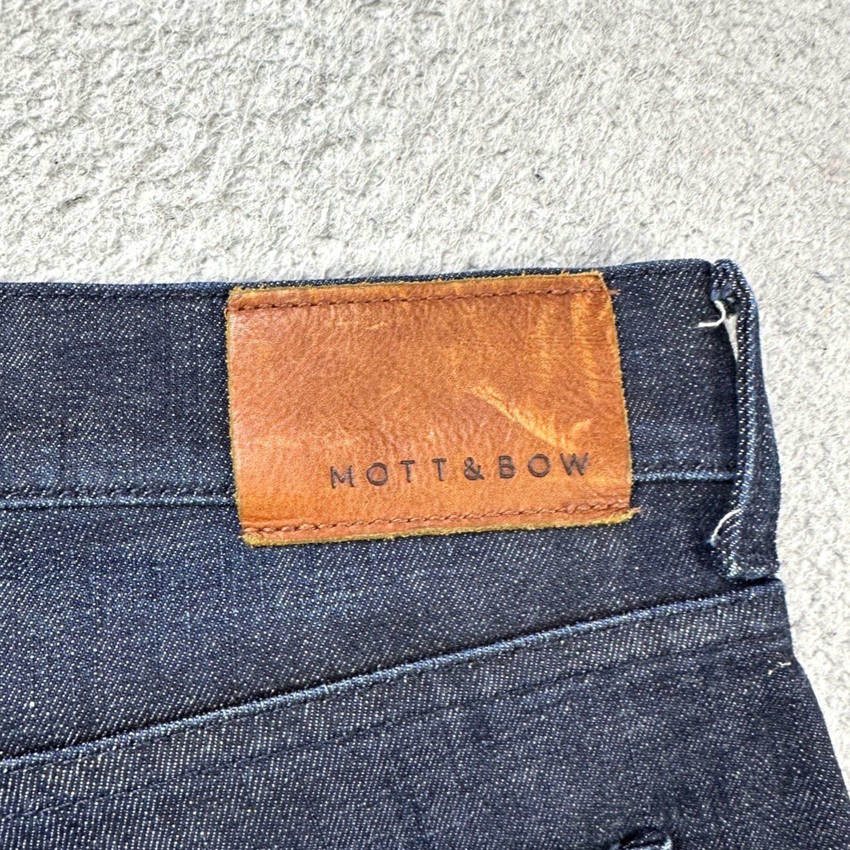 Mott & Bow Mott Bow Jeans Straight Leg Men 36X28 Blue Distressed Dark Wash 5-Pocket Stretch Size US 36 / EU 52 - 7 Thumbnail