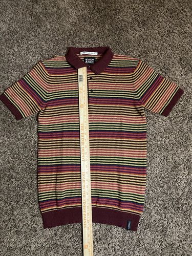Designer × Scotch & Soda × Vintage Scotch & Soda Structured Knit Organic Cotton Polo Mens Small Size US S / EU 44-46 / 1 - 5 Thumbnail