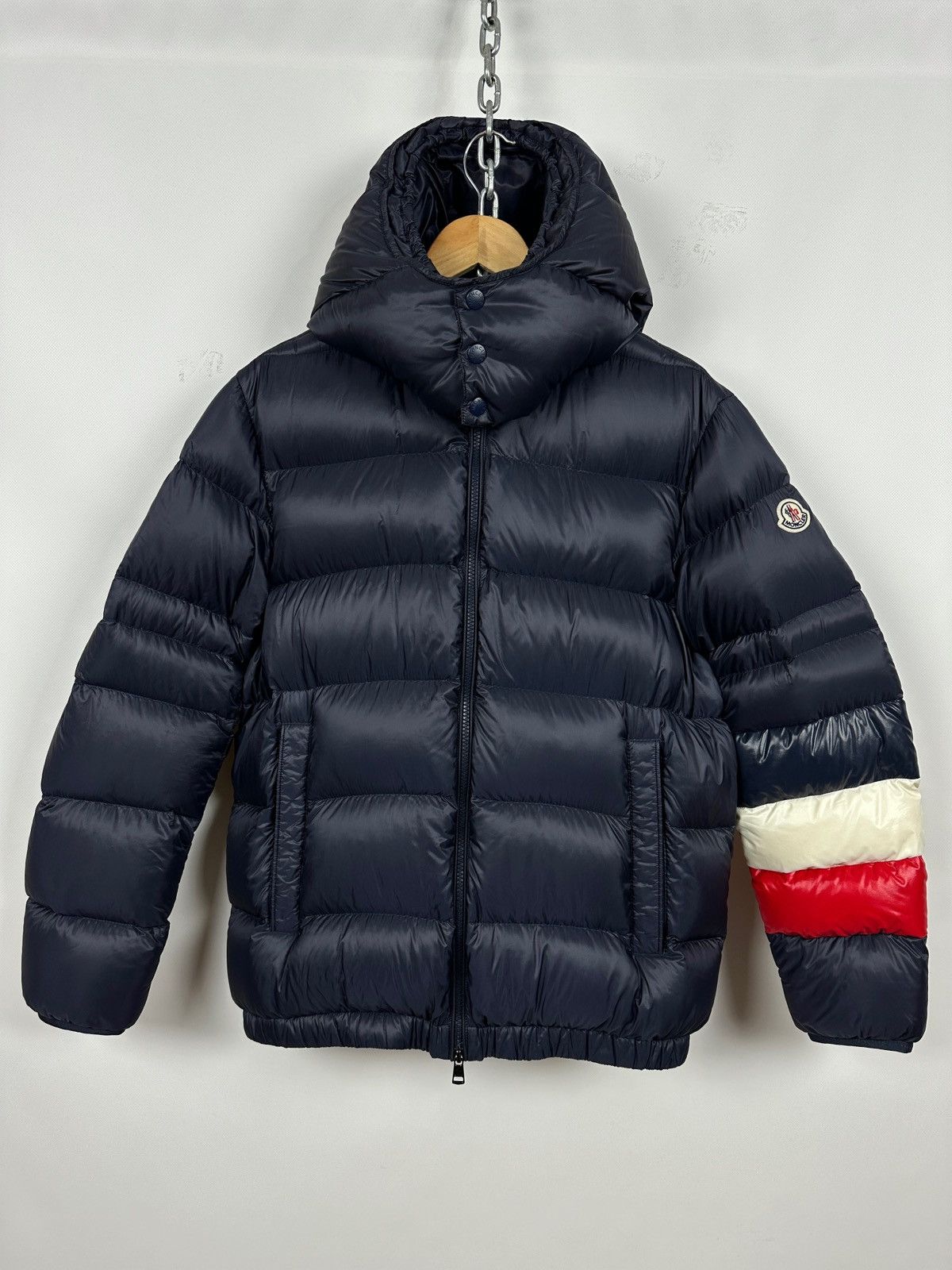Moncler Moncler Willm Giubbotto Navy Blue Hooded Down Puffer Jacket Size US XL / EU 56 / 4 - 1 Thumbnail
