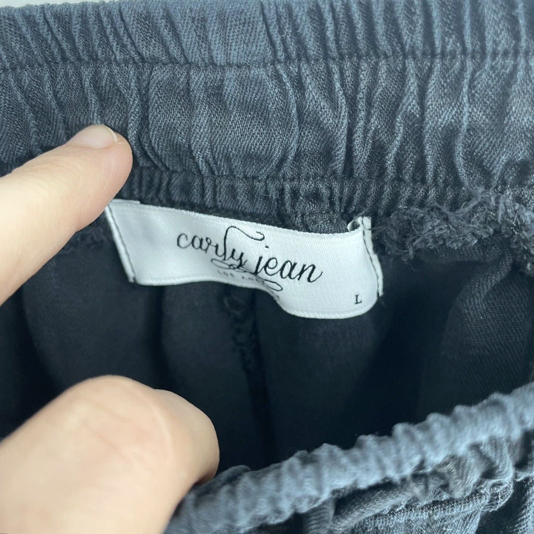 Vintage Carly Jean Pants Womens Large Navy Blue Joggers Tapered Drawstring Pockets 90s Cars Style Adult Regular Long Clothing Mens Womens Girls Boys Size 36" / US 14 / IT 50 - 7 Thumbnail