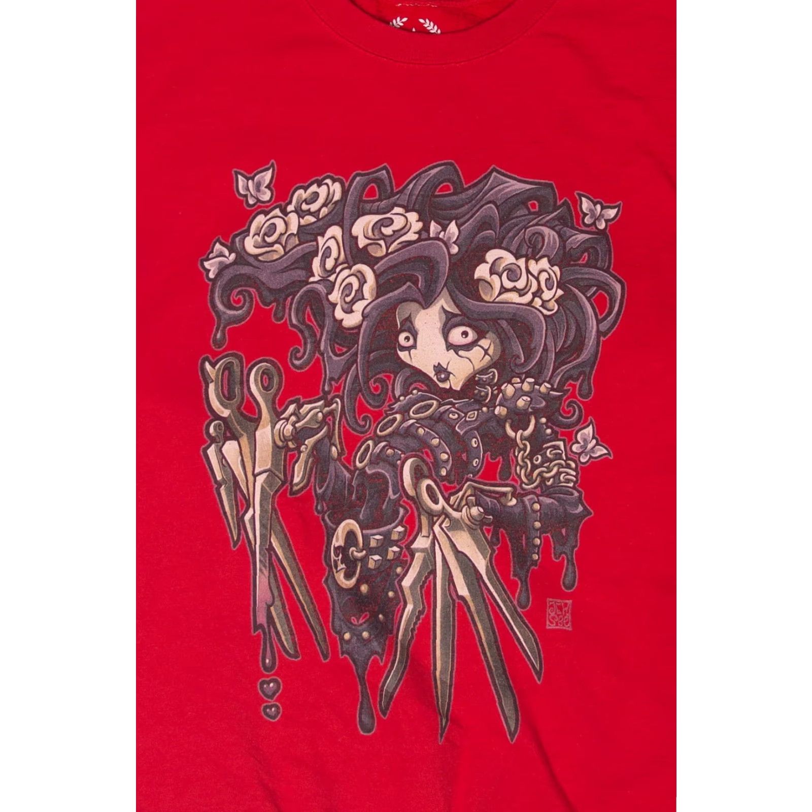 Vintage Recycled Edward Scissorhands Sweatshirt (2010s) Teepublic Large Red Cotton / Polyester Long Sleeve Adult Regular Mens Size US L / EU 52-54 / 3 - 2 Thumbnail