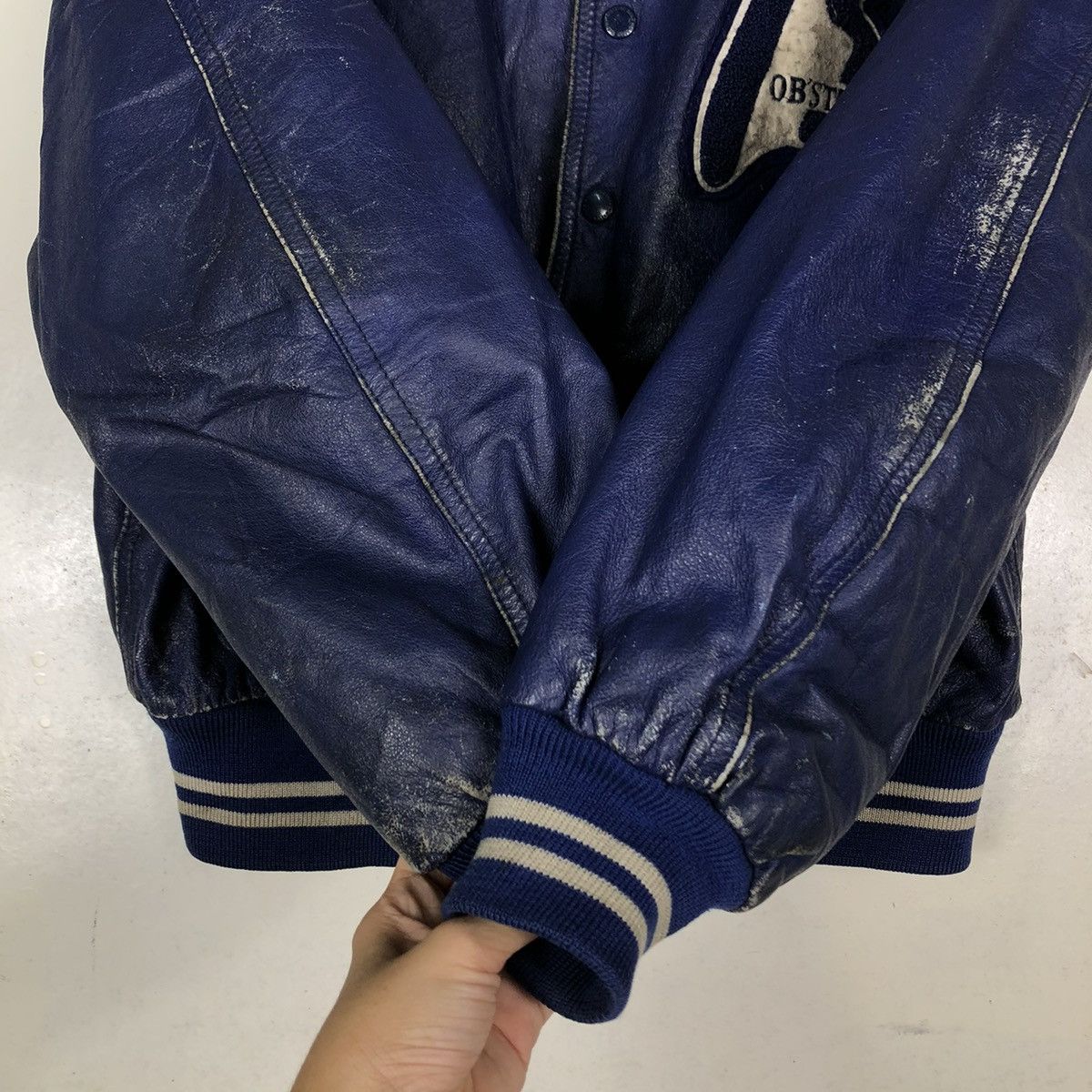 Vintage 🔥VINTAGE LEATHER STADIUM JUMPER JACKET BOB’S TAILOR BIG LOGO Size US M / EU 48-50 / 2 - 15 Thumbnail