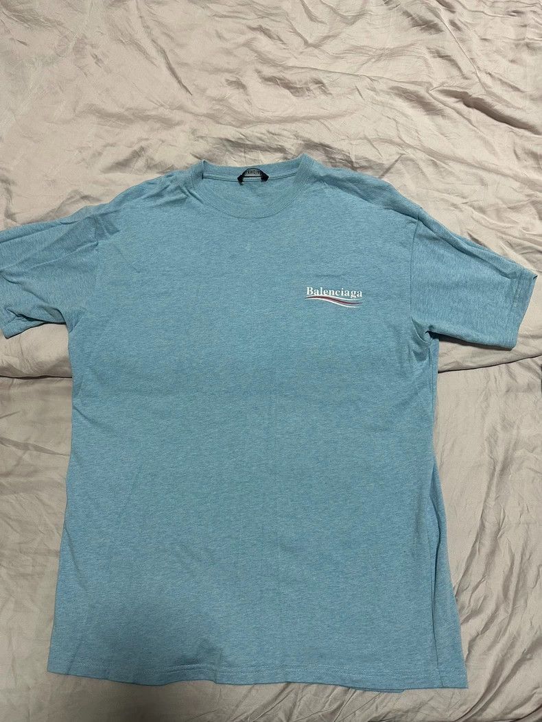 Balenciaga Balenciaga Baby Blue Short Sleeve T-Shirt - dmc Size US XS / EU 42 / 0 - 1 Thumbnail