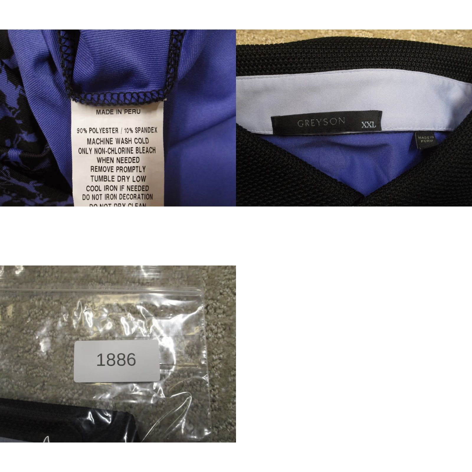 Vintage Greyson Polo Shirt Mens 2XL Blue Animal Print Broadmoor Golf Club Stretch Wolves Shirt Size US XXL / EU 58 / 5 - 8 Thumbnail