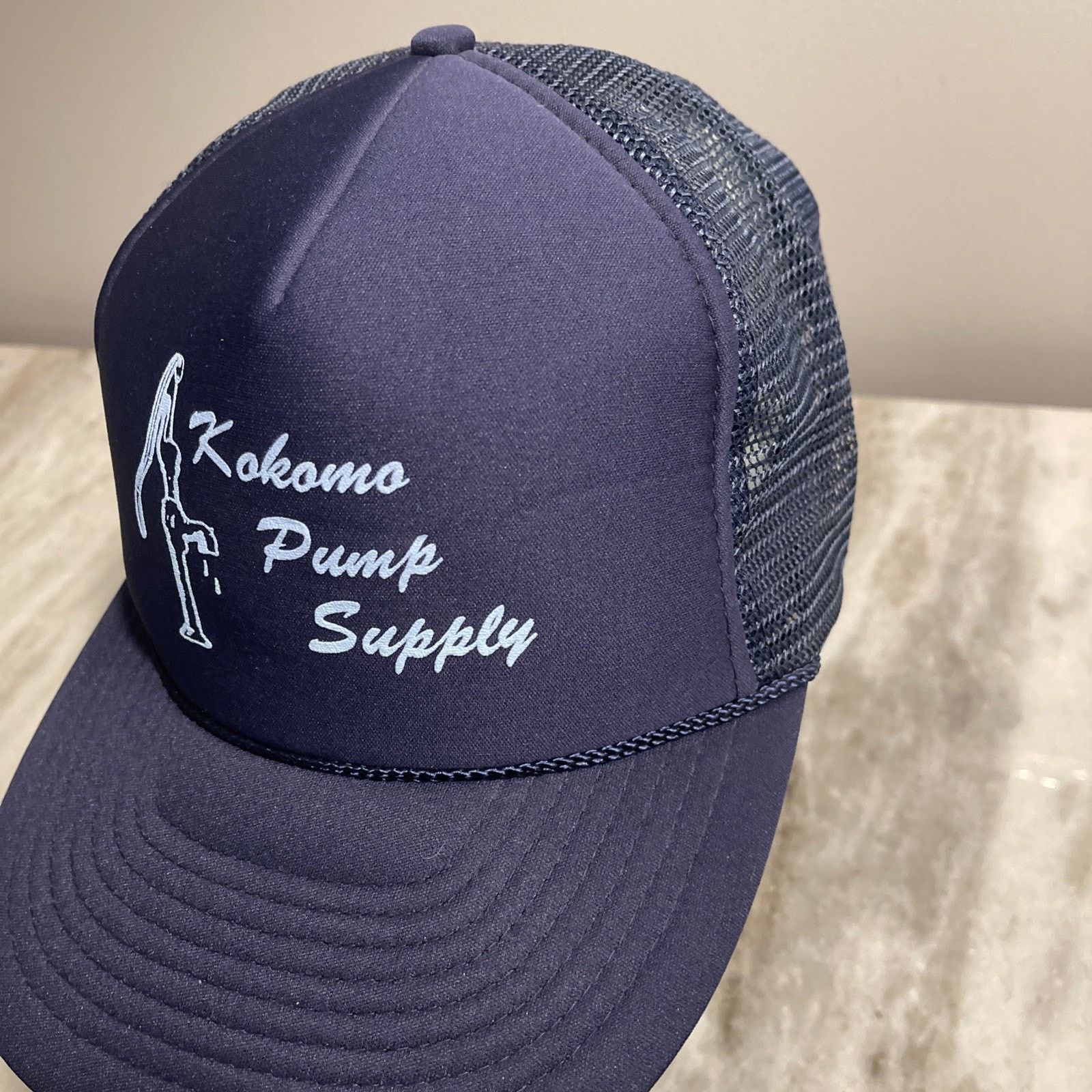 Vintage KOKOMO Pump Supply hat Navy Blue adjustable Snap-back cap Size ONE SIZE - 4 Thumbnail