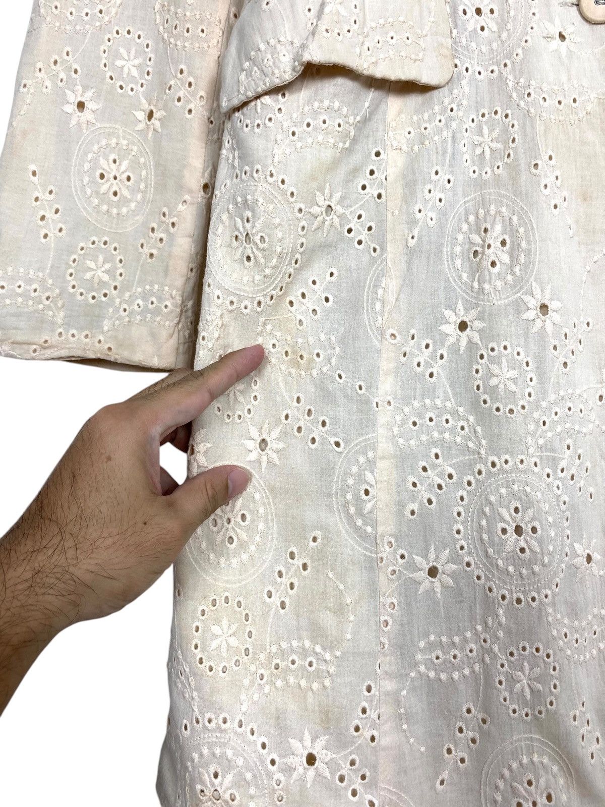 Anna Sui Rare‼️ Vintage Anna Sui Ivory Eyelet Jacket Size S / US 4 / IT 40 - 6 Thumbnail