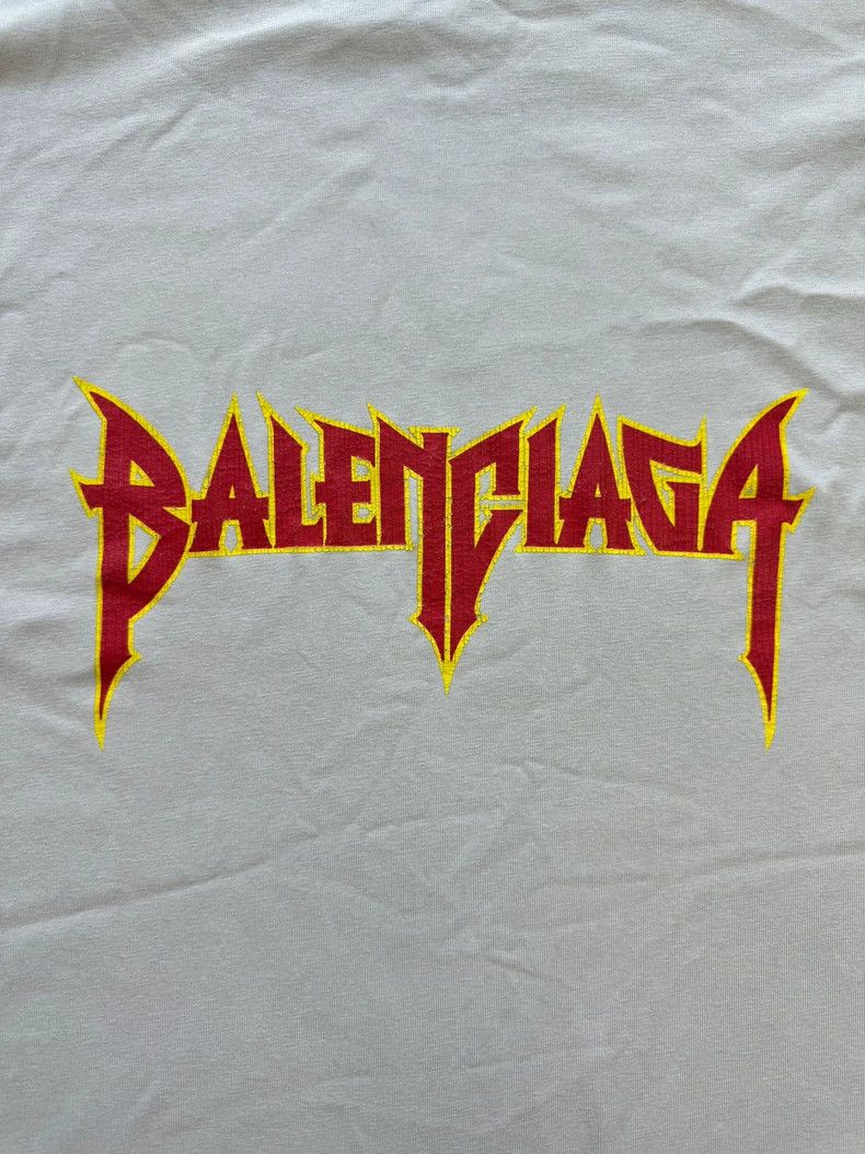 Balenciaga Balenciaga Flame logo splashing ink to make old rock short Size US L / EU 52-54 / 3 - 4 Thumbnail