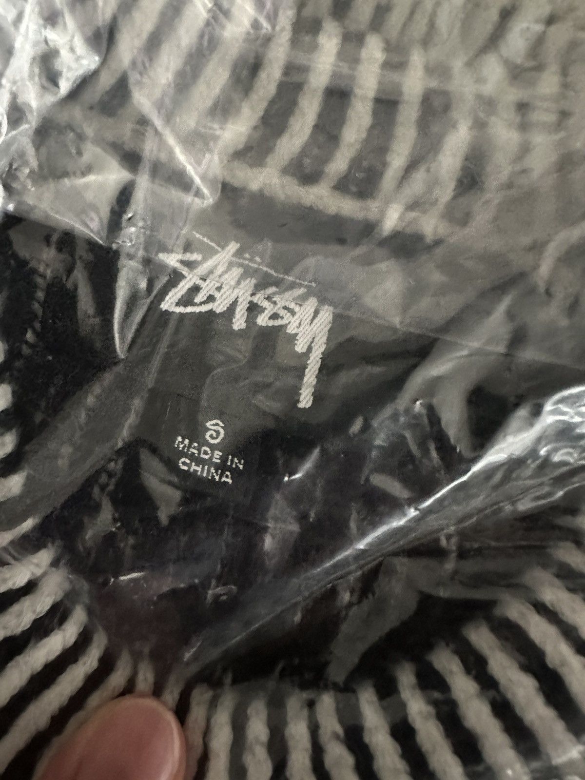 Stussy Stussy contrast rib sweater black/white Size US S / EU 44-46 / 1 - 7 Thumbnail