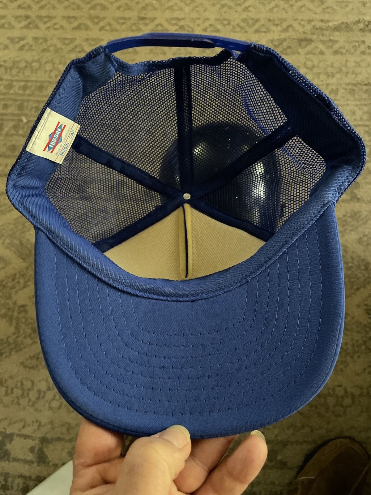 NBA × Nissan Vintage 90s Detroit Pistons Trucker Hat SnapBack Newspapers Size ONE SIZE - 10 Thumbnail