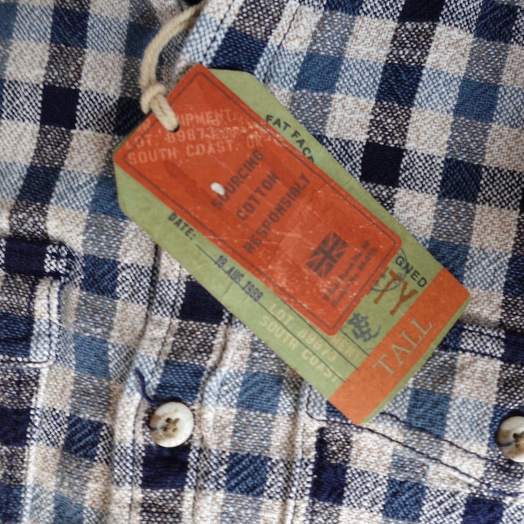 FatFace Fat Face Mens Shirt Small Tall Blue Plaid Flannel Buxley Check NEW Size US S / EU 44-46 / 1 - 3 Thumbnail