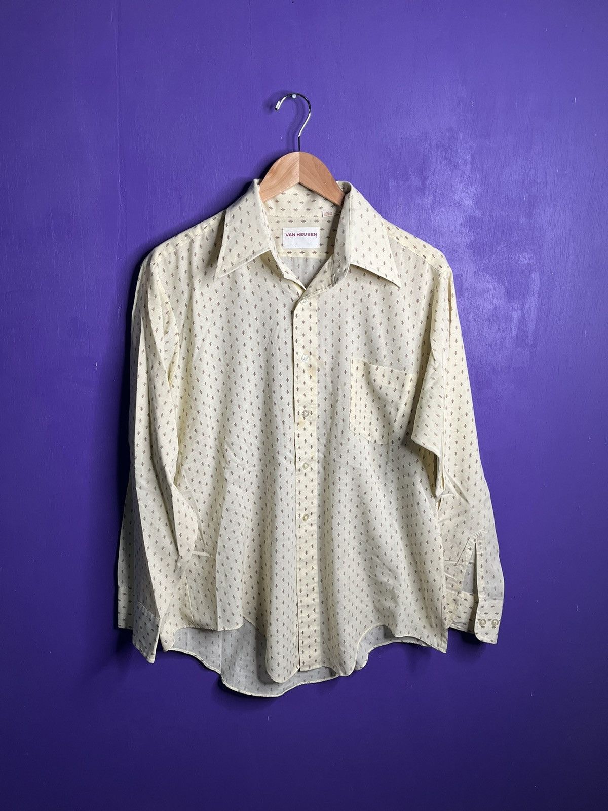 Van Heusen × Vintage Vintage 80s Van Huesen stars pattern button up Size US XL / EU 56 / 4 - 1 Thumbnail