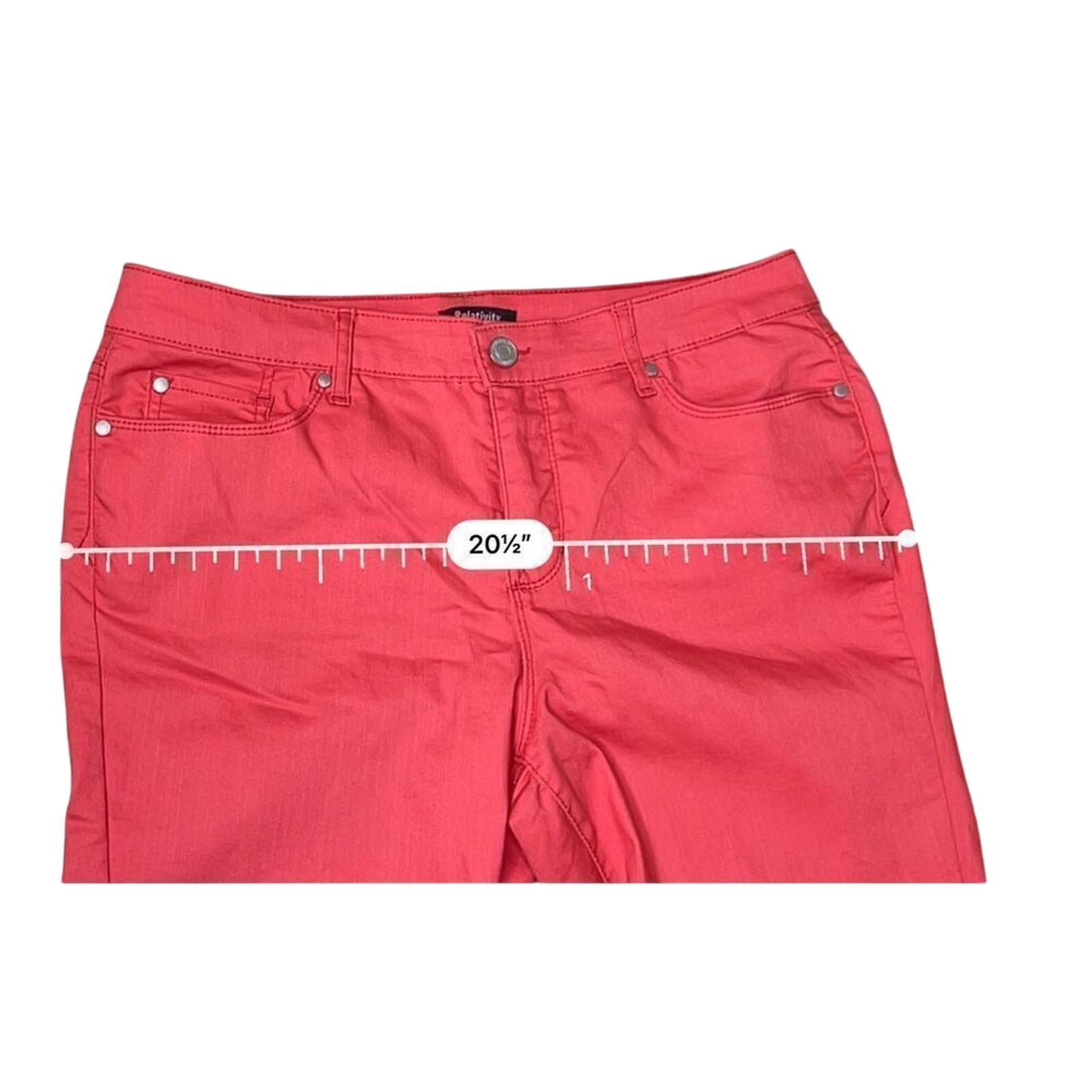 Other Relativity 5 Pocket Cropped Jeans 16 Pink NWT Cottage Casual Size 38" / US 16 / IT 52 - 3 Thumbnail