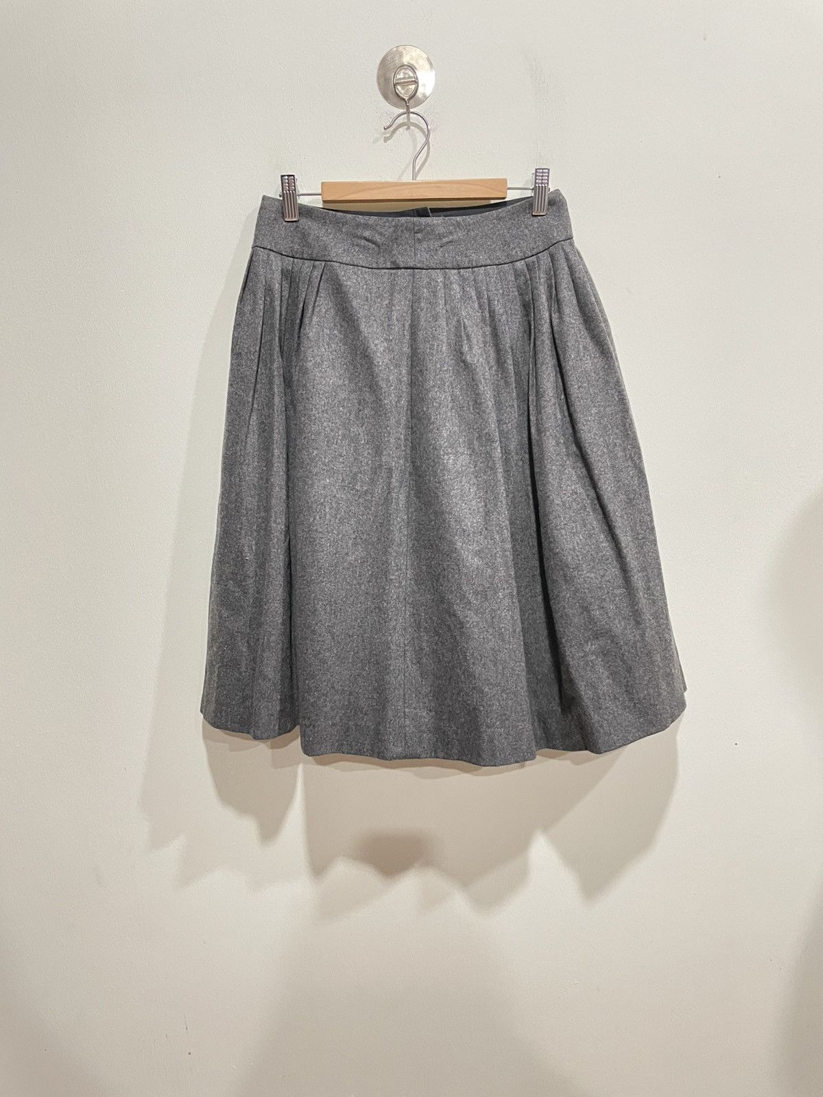 Margaret Howell Fox Brothers for Margaret Howell Pleated Midi Skirt Size 29" - 2 Thumbnail
