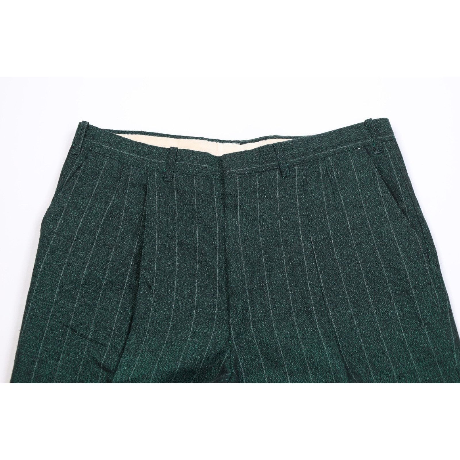 Vintage Vintage 70s 80s 2 Piece Wool Striped Double Breasted Suit Size 44L - 13 Thumbnail