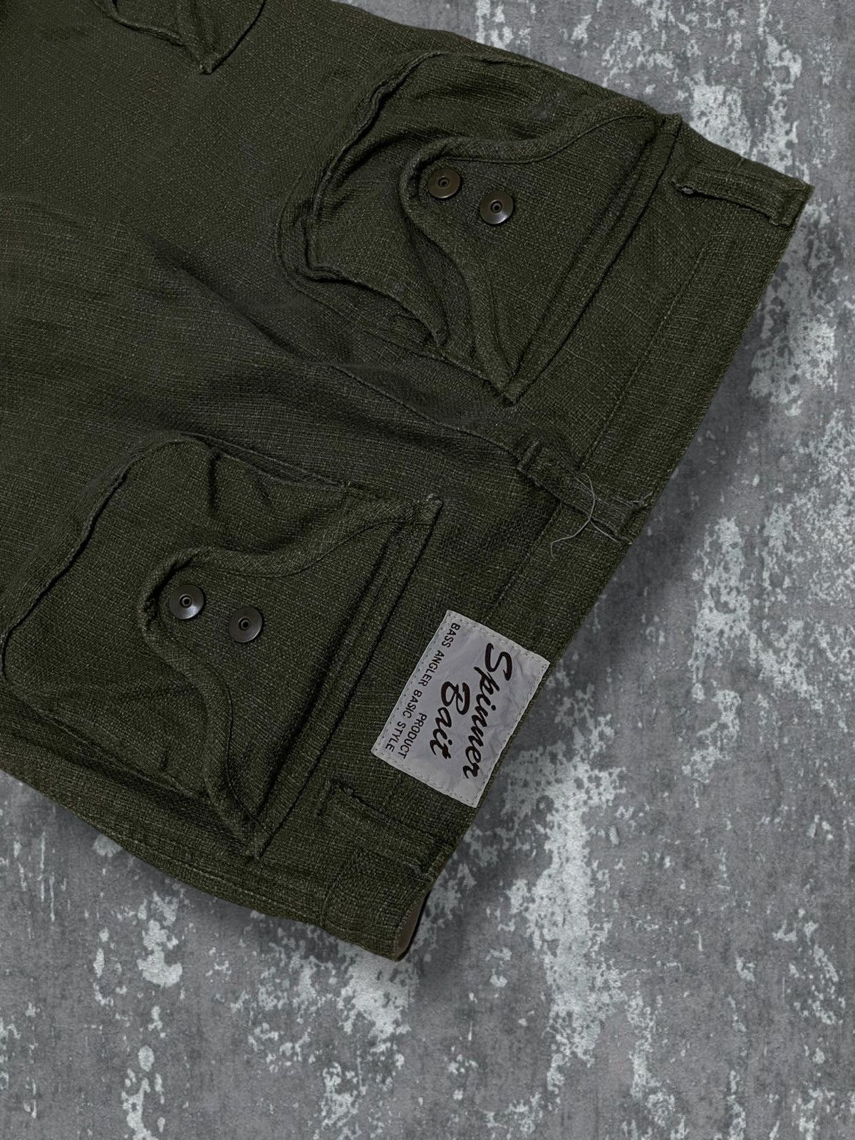 Japanese Brand Vintage Rare 90s Japan Spinner Bait Army Style Goa Cargo Size US 29 - 13 Thumbnail