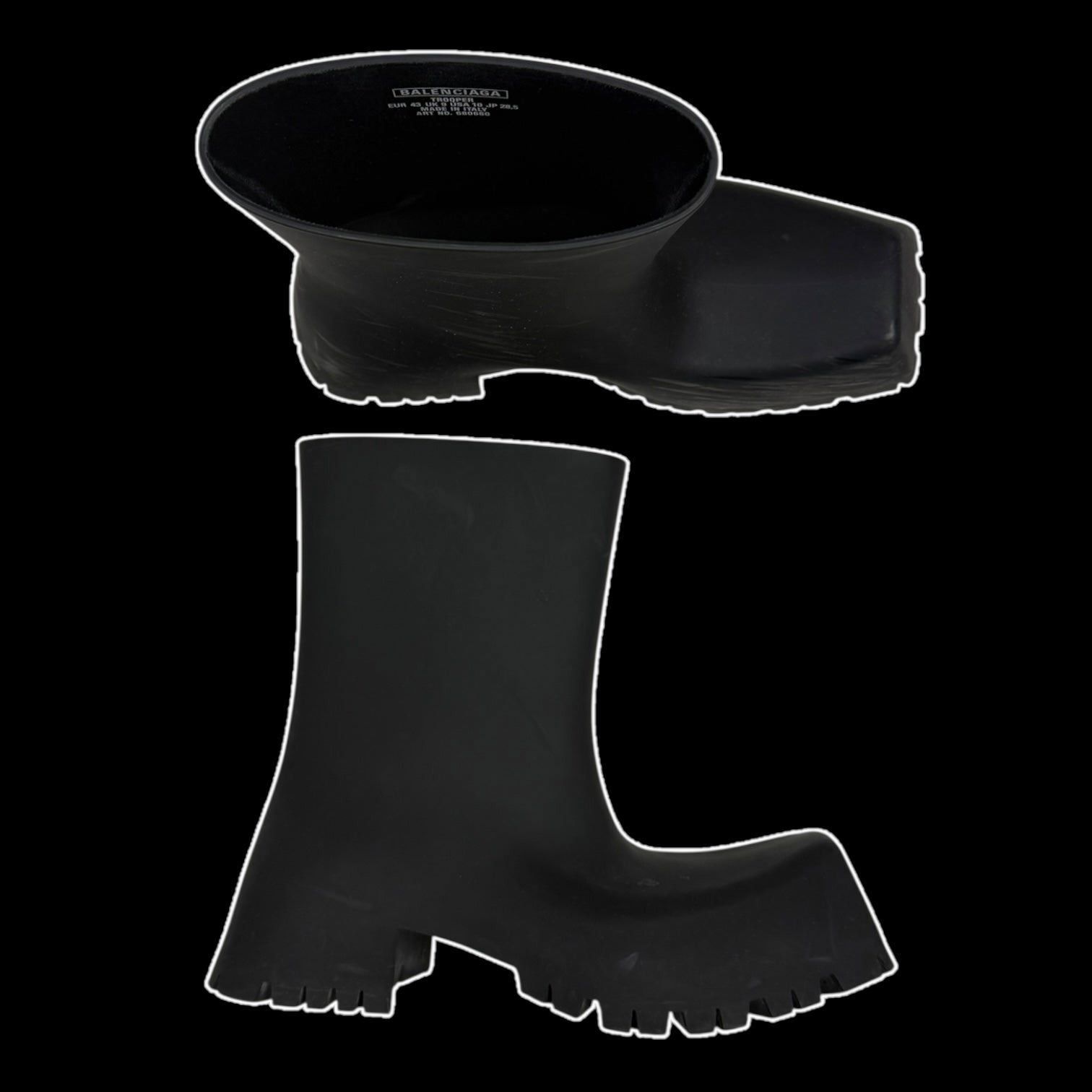 個人装備 BALENCIAGA Trooper Balenciaga - Trooper rubber boots Balenciaga
