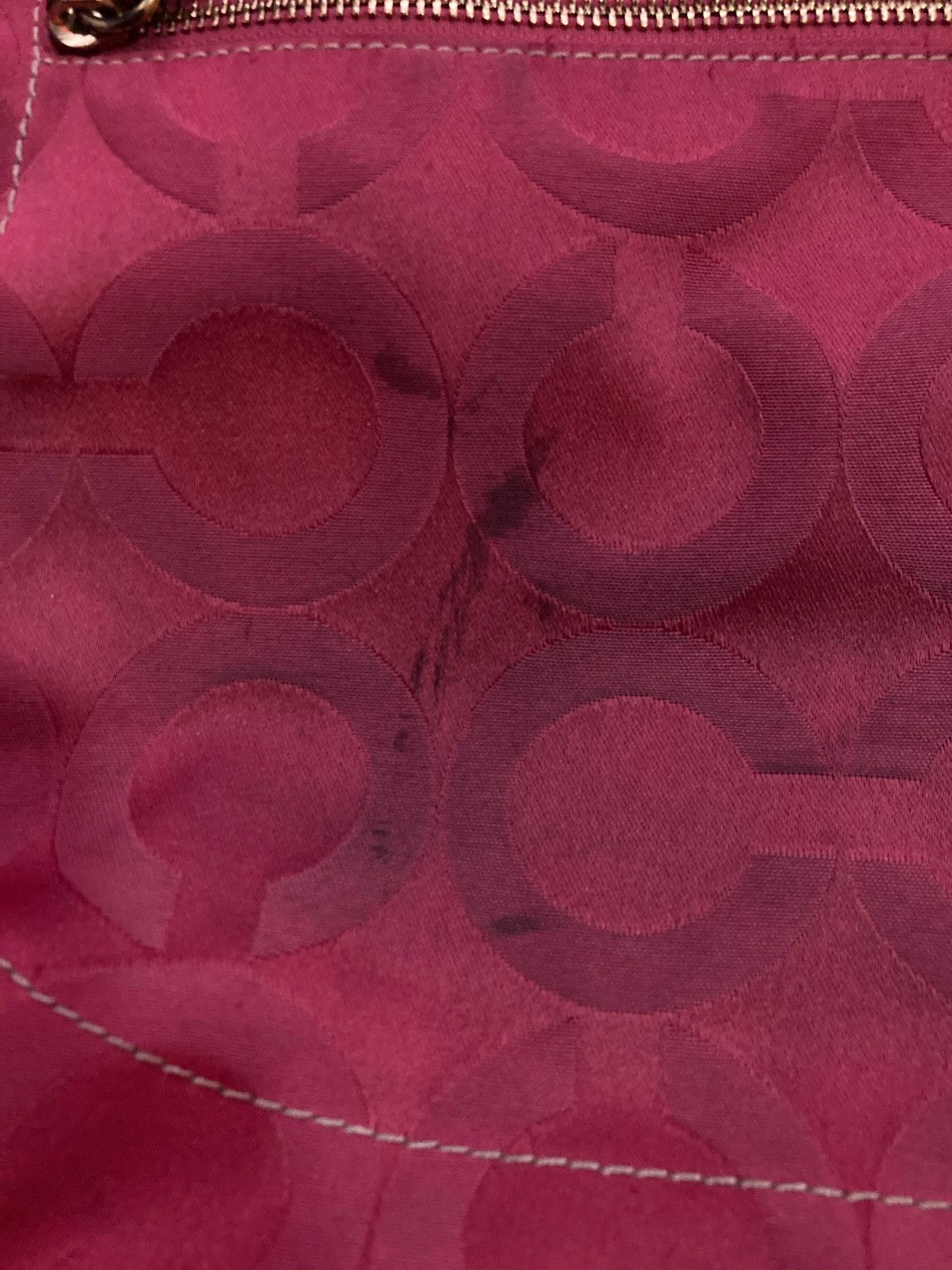 Coach Coach Pink Satchel Logo Pattern Gold Hardware Size ONE SIZE - 4 Thumbnail