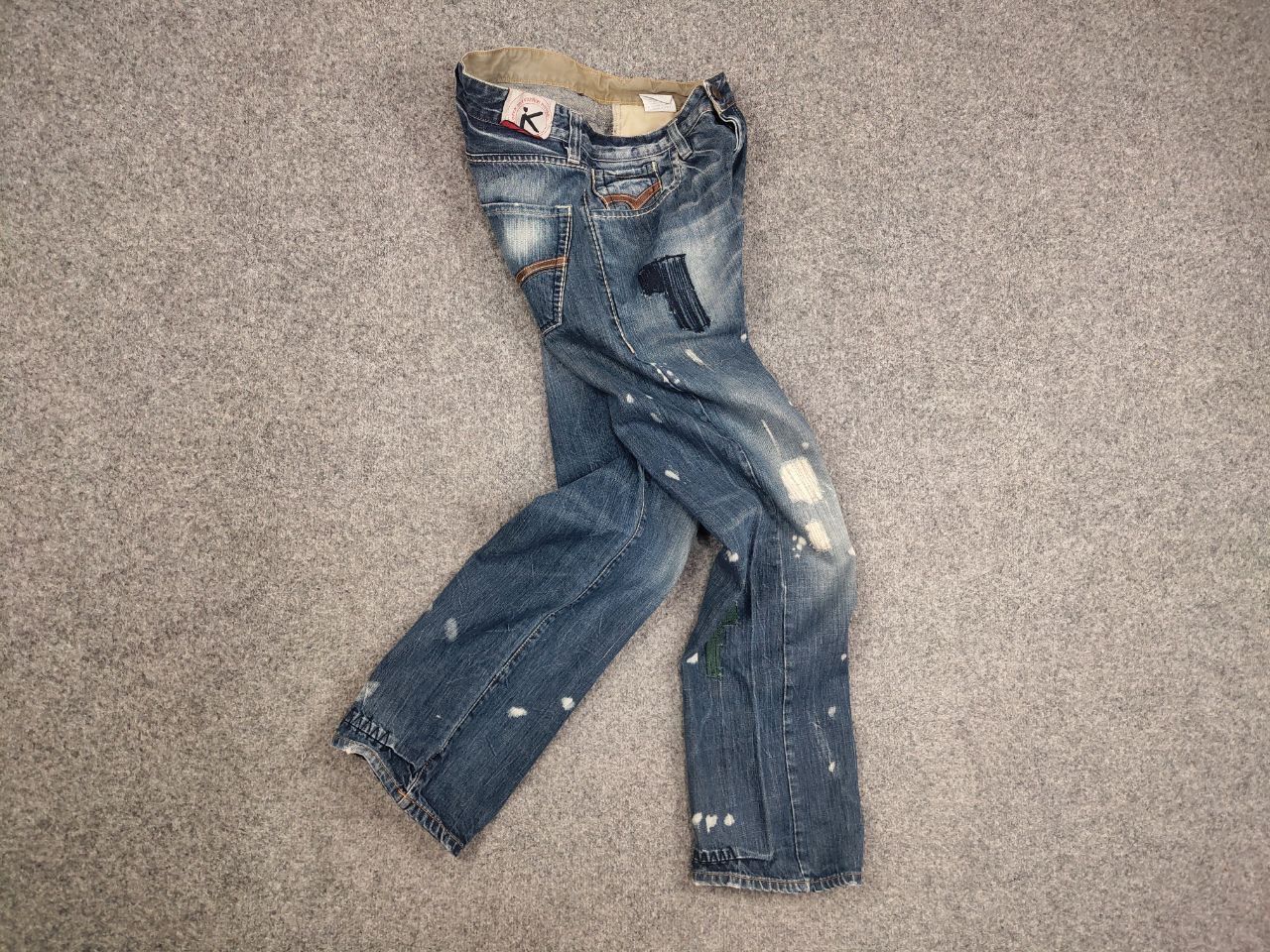 Japanese Brand VTG Y2K Japan Kick Distressed Faded Stretch Thunder Jeans Size US 34 / EU 50 - 14 Thumbnail