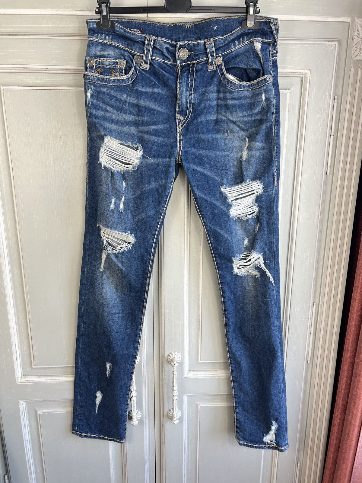 If Six Was Nine × Le Grande Bleu (L.G.B.) × True Religion TRUE RELIGION SKINNY FIT JEANS Size US 33 - 1 Thumbnail