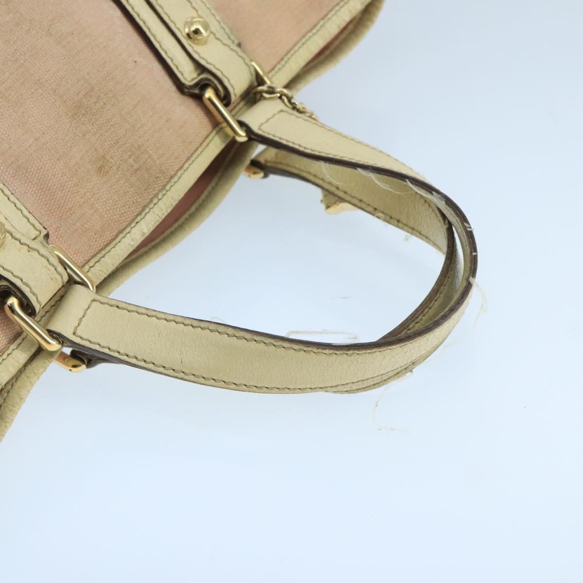 Gucci GUCCI GG Canvas Hand Bag Pink Cream Gold Size ONE SIZE - 7 Thumbnail