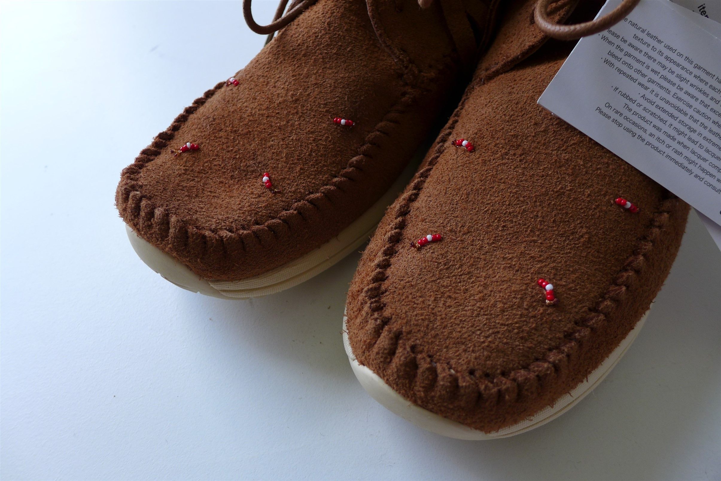 Visvim Visvim FBT Shaman Folk Beaded Sneakers - Light Brown Suede Size US 10 / EU 43 - 6 Thumbnail