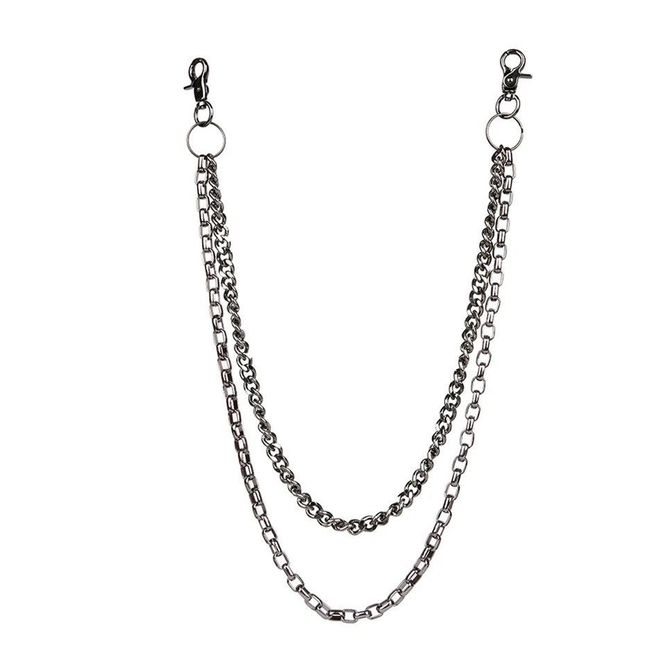 Jewelry Double Strip Trousers Chain in Silver, Men's