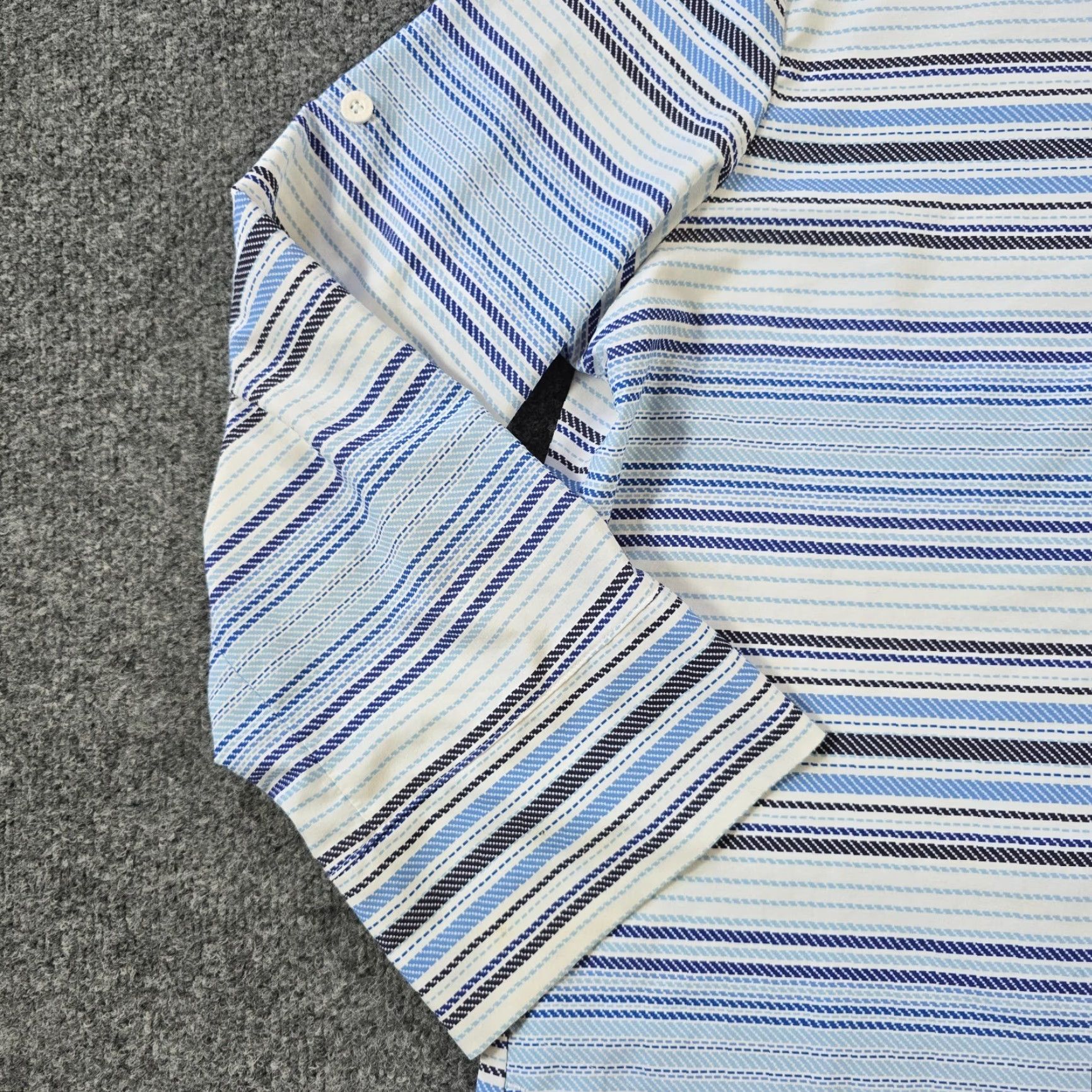 Vintage LL Bean Dress Womens Size Large Blue Striped Sheath Stretchy Performance Casual Size L / US 10 / IT 46 - 3 Thumbnail