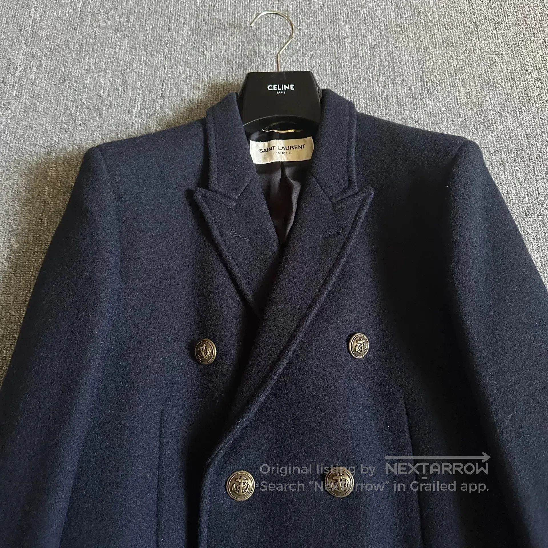 Hedi Slimane Saint Laurent 13FW Double-Breasted Coat. Size US L / EU 52-54 / 3 - 3 Thumbnail