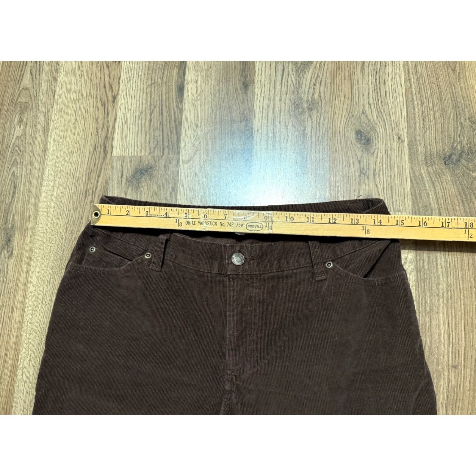 Vintage St. John's Bay Pants Womens 8 Petite Brown Corduroy Bootcut High Rise Pants Size 30" / US 8 / IT 44 - 5 Thumbnail