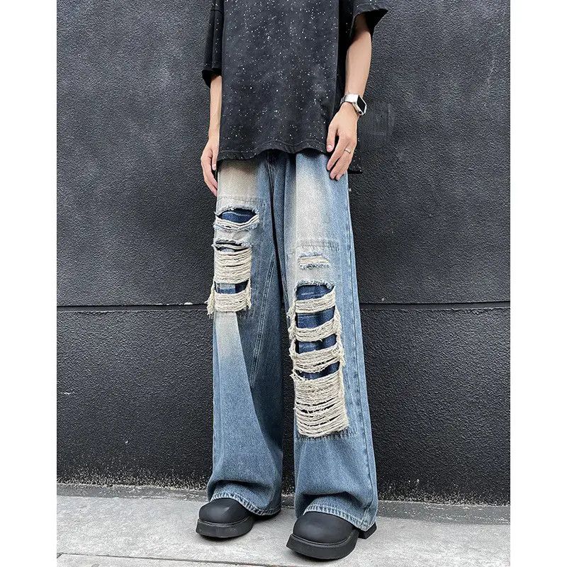 Japanese Brand × Jean Retro wide leg straight leg micro flared jeans Size US 32 / EU 48 - 5 Thumbnail