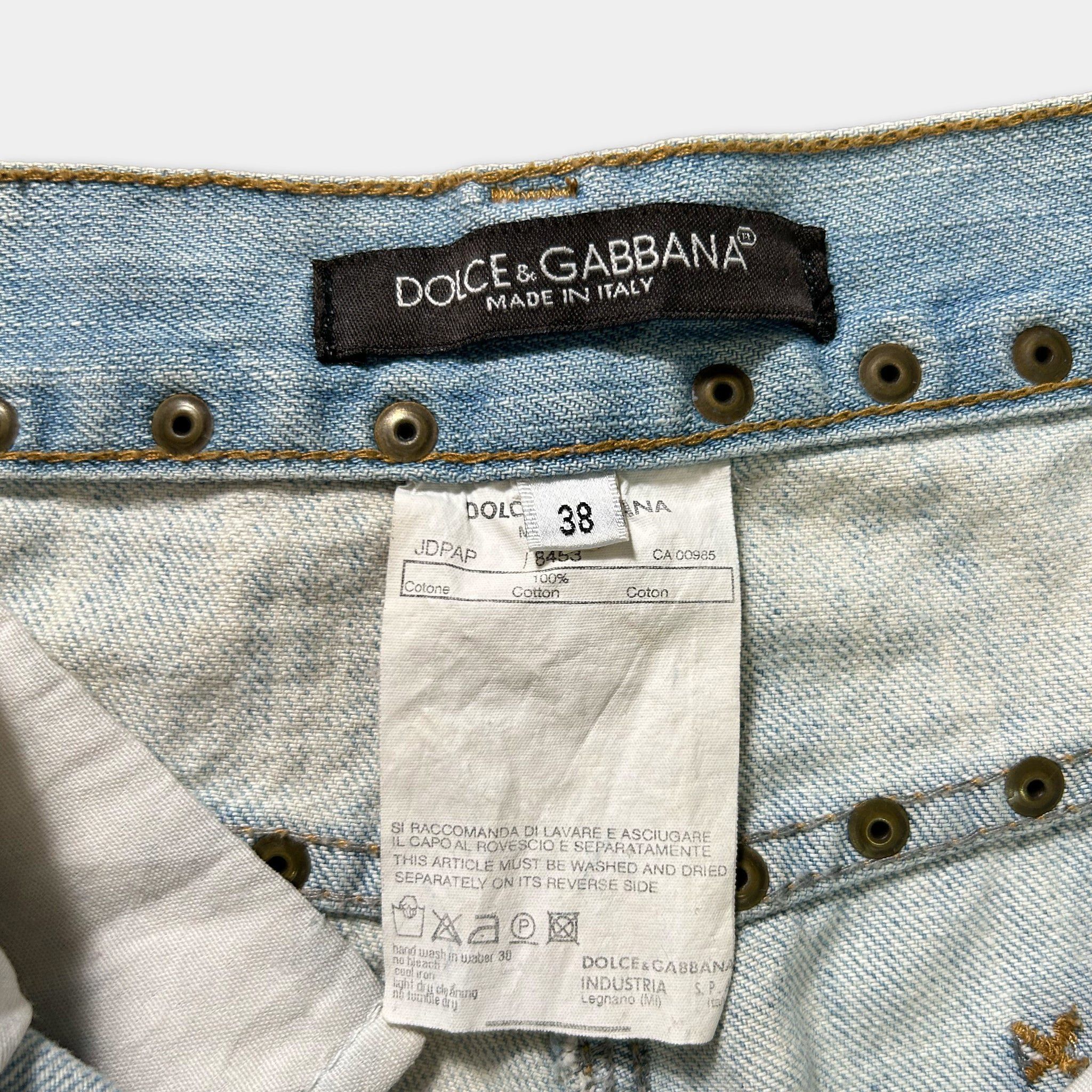 Dolce & Gabbana Dolce & Gabbana SS06 Honolulu Embroidered Denim Jeans Size US 30 / EU 46 - 6 Thumbnail