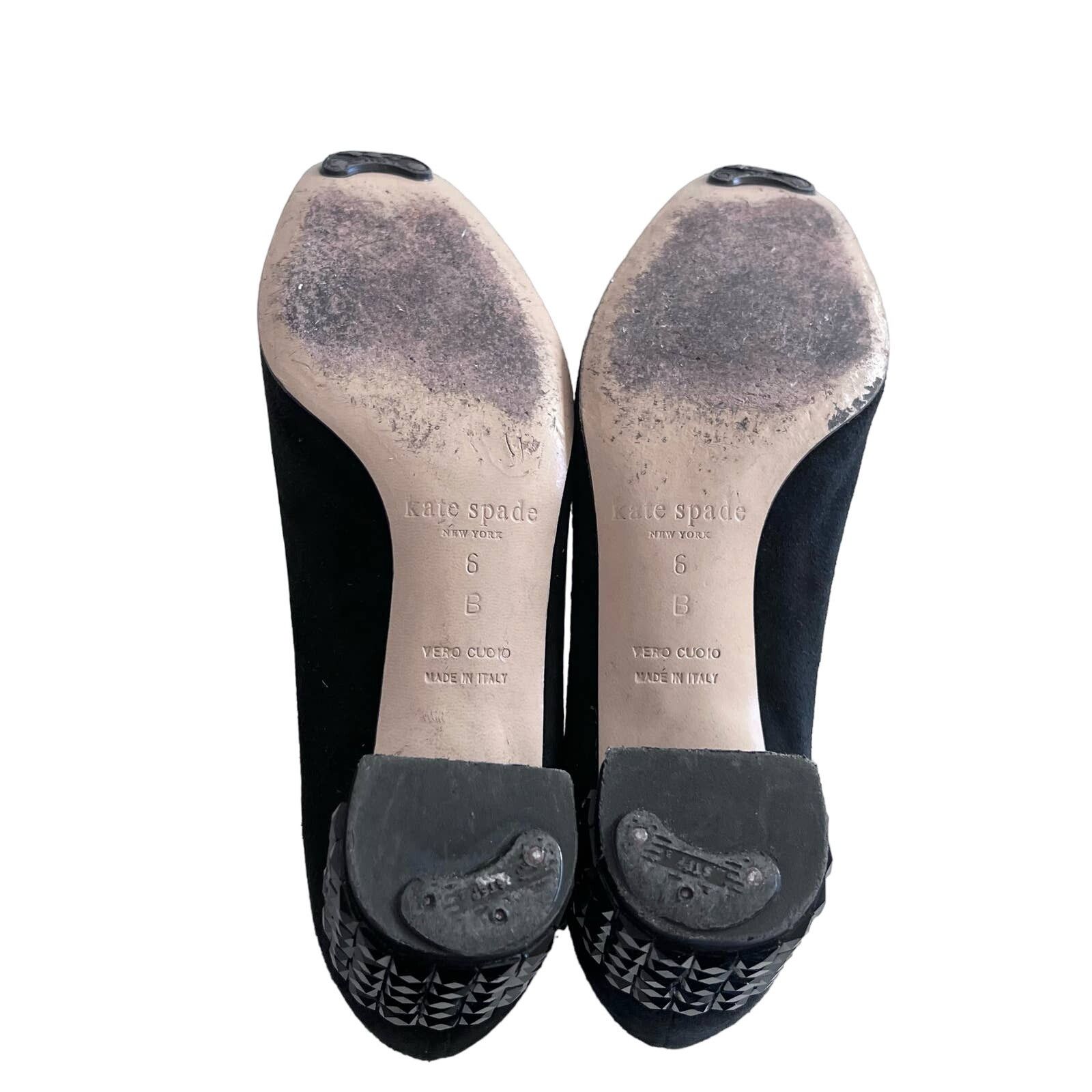 Kate Spade Kate Spade New York Danika Too Black Suede Jeweled Mid Heel Size US 6 / IT 36 - 3 Thumbnail