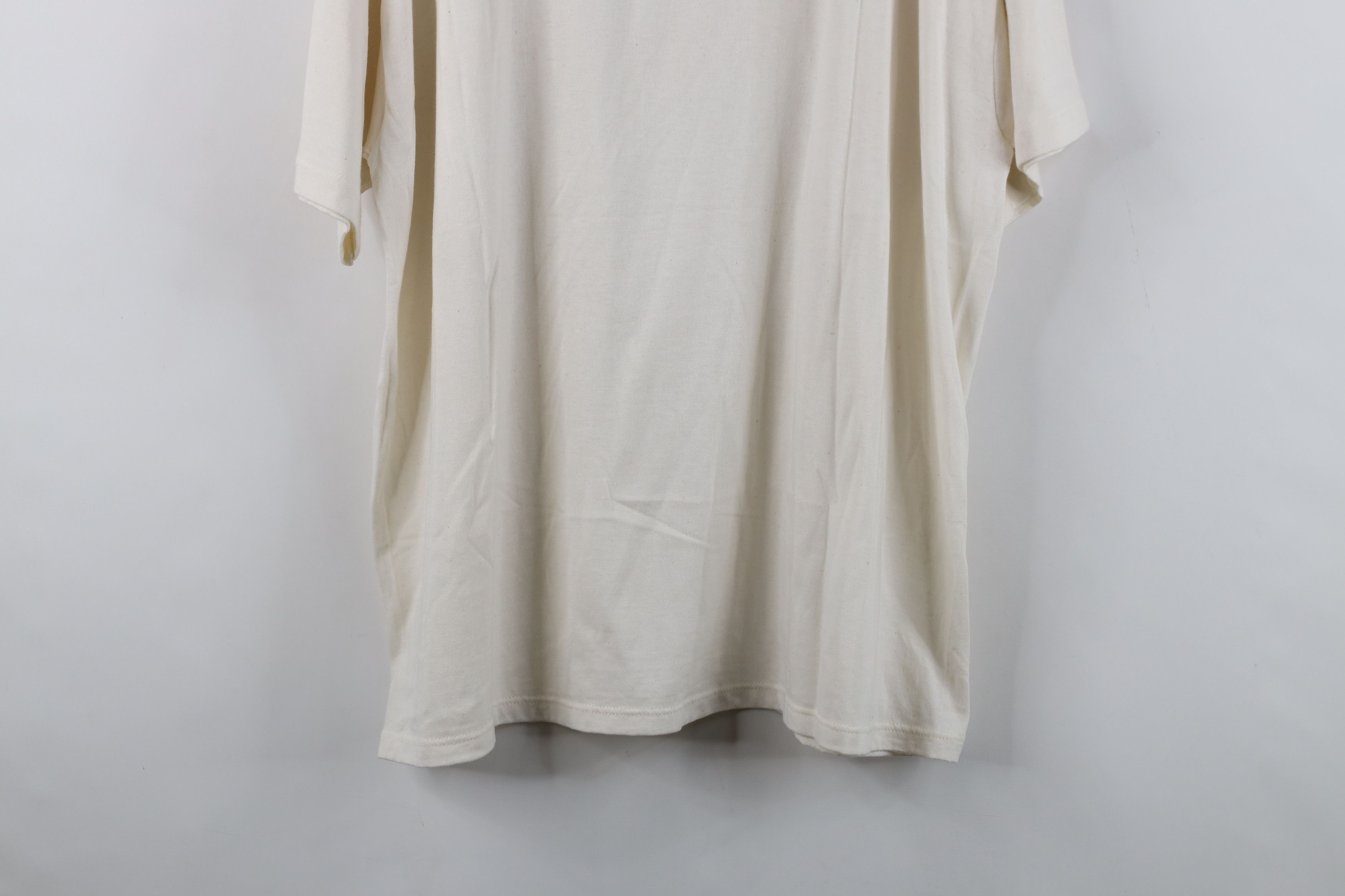 Vintage Vintage 90s Streetwear Blank Short Sleeve T-Shirt Beige USA Size US XXL / EU 58 / 5 - 11 Thumbnail