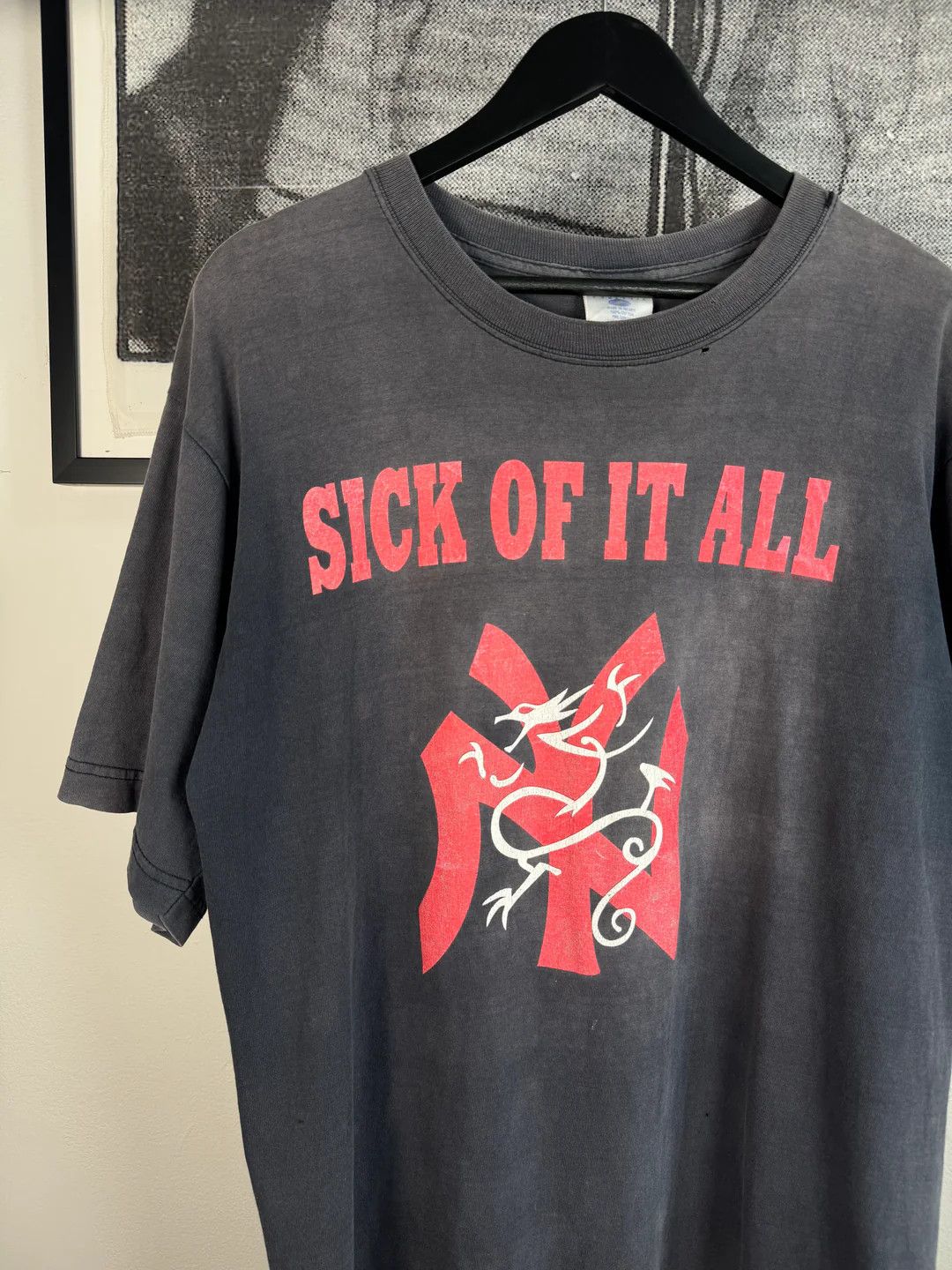 Vintage 🚭 GRAIL 🚭 90s SICK OF IT ALL “WHEN THE PAIN STRIKES” SHIRT Size US L / EU 52-54 / 3 - 2 Thumbnail