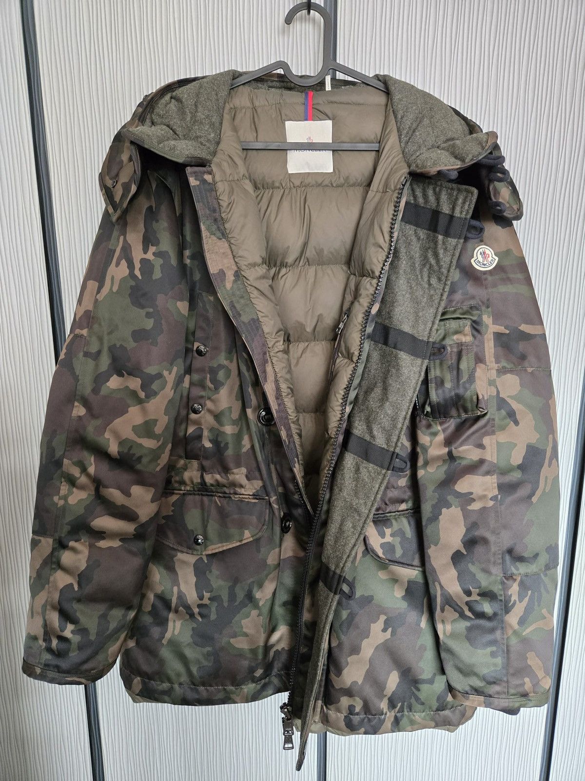Moncler Moncler Ronier Giubboto Camouflage Down Jacket Size US XXL / EU 58 / 5 - 10 Thumbnail
