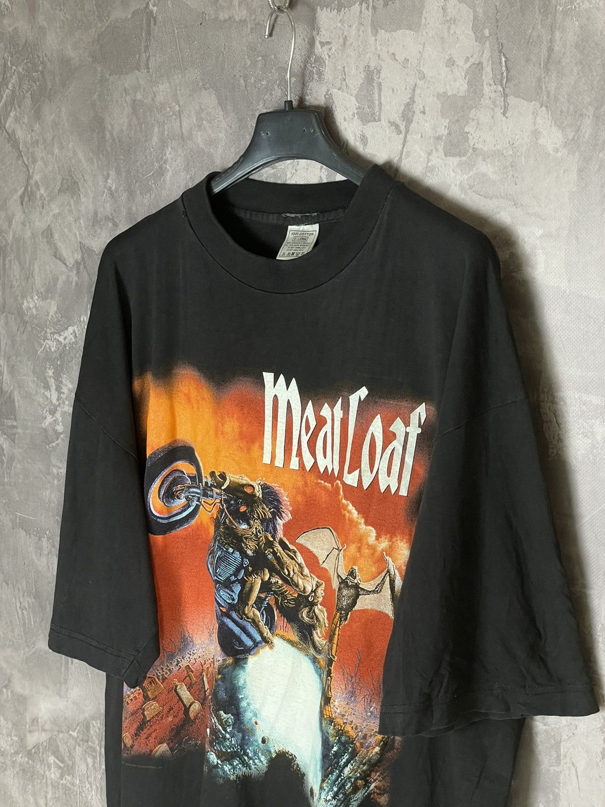 Band Tees × Vintage Vintage Meat Loaf 1993-95 Faded Very Rare Tour T-shirt Size US XL / EU 56 / 4 - 9 Thumbnail