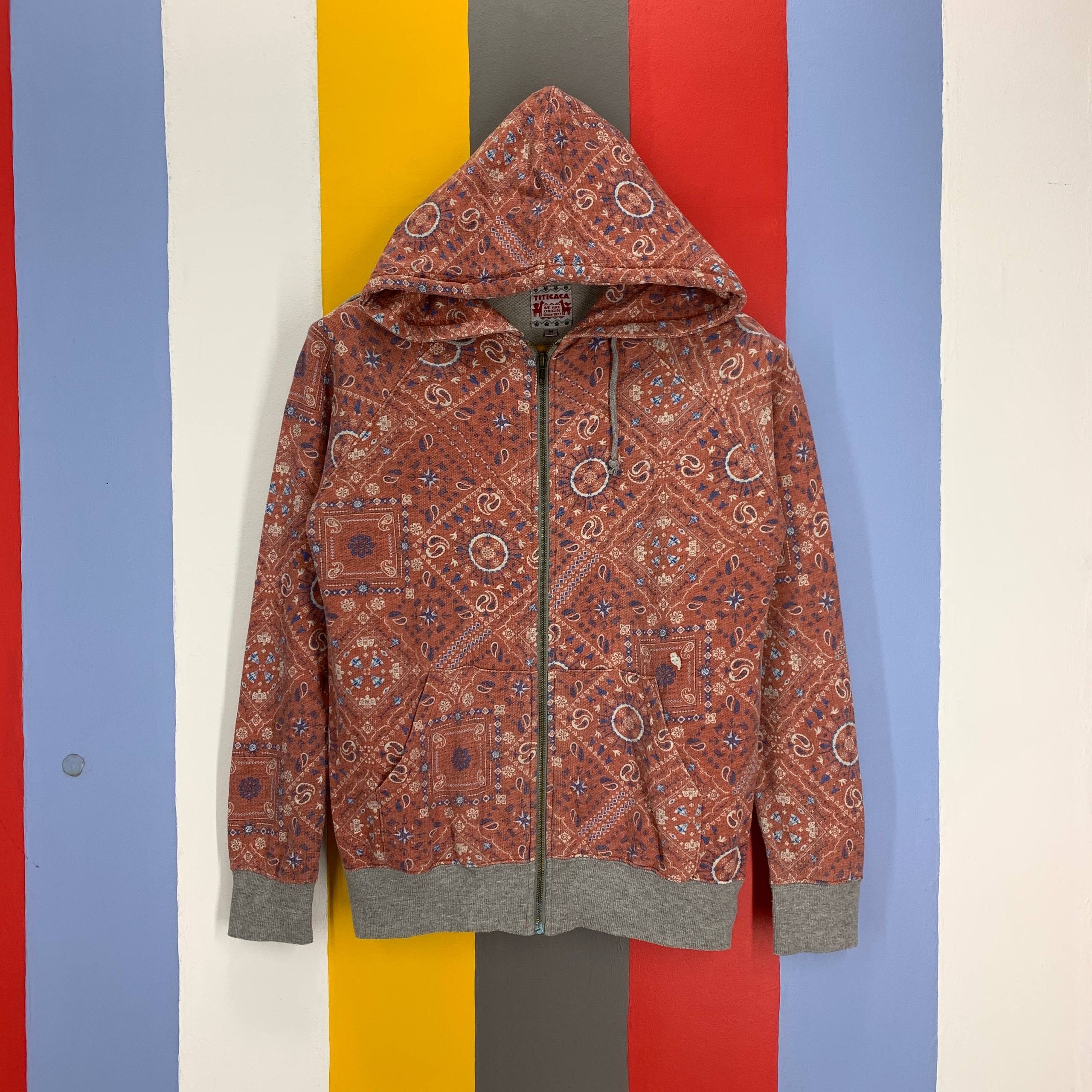 Japanese Brand TITICACA Zipper Hoodie Abstract Design #2594/X Size M / US 6-8 / IT 42-44 - 1 Preview