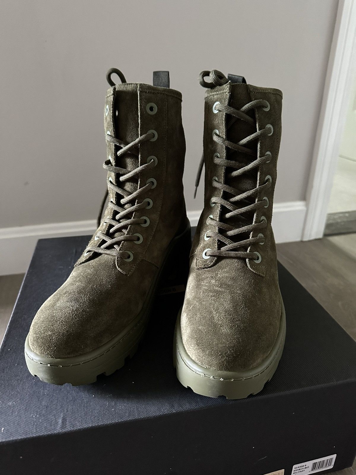 Thick suede combat boot deals