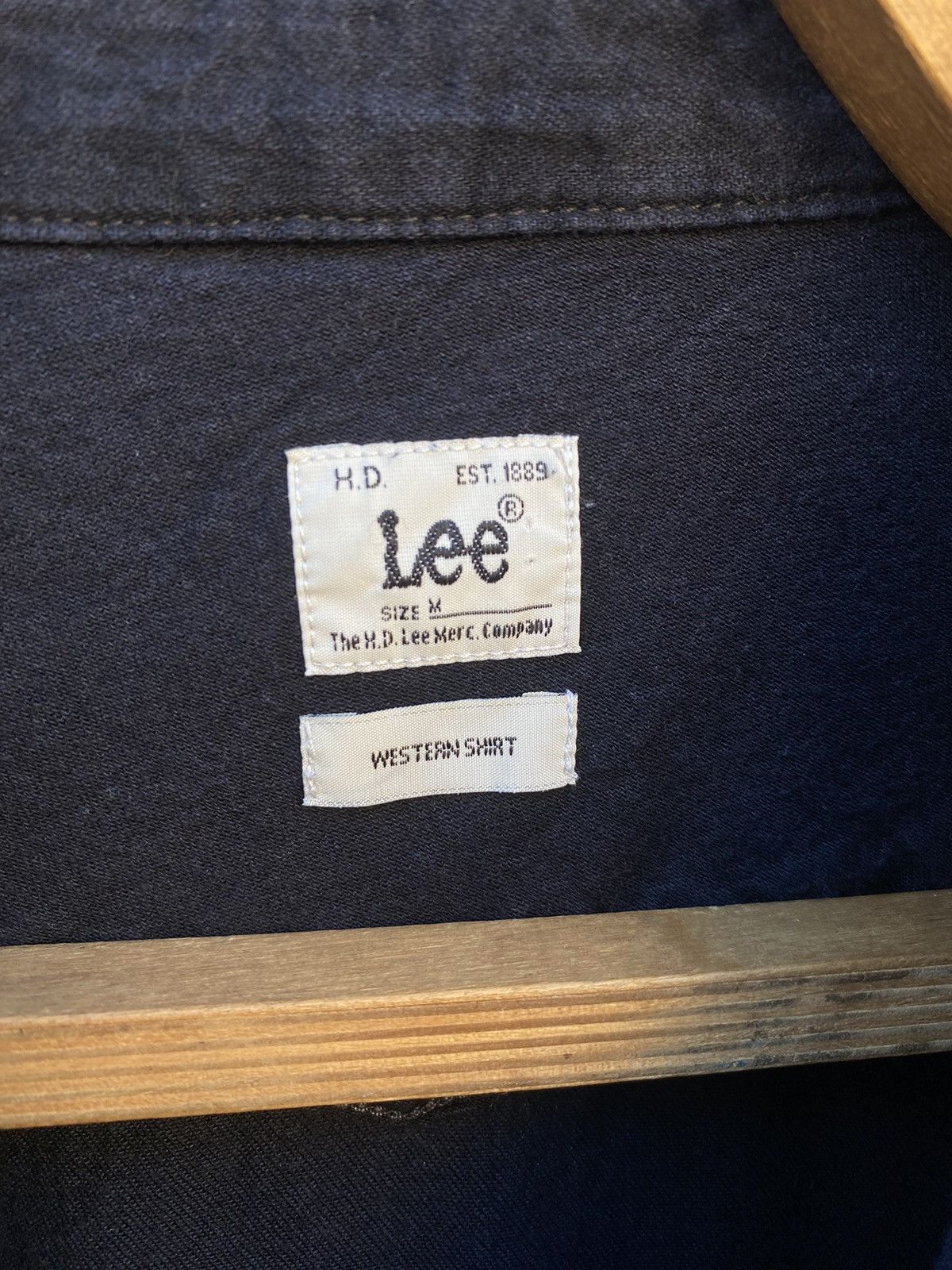 Lee × Vintage Lee Western Shirt Black Denim Size US M / EU 48-50 / 2 - 7 Thumbnail