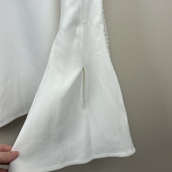 Jonathan Simkhai JONATHAN SIMKHAI ivory V neck satin pull over Size S / US 4 / IT 40 - 10 Thumbnail