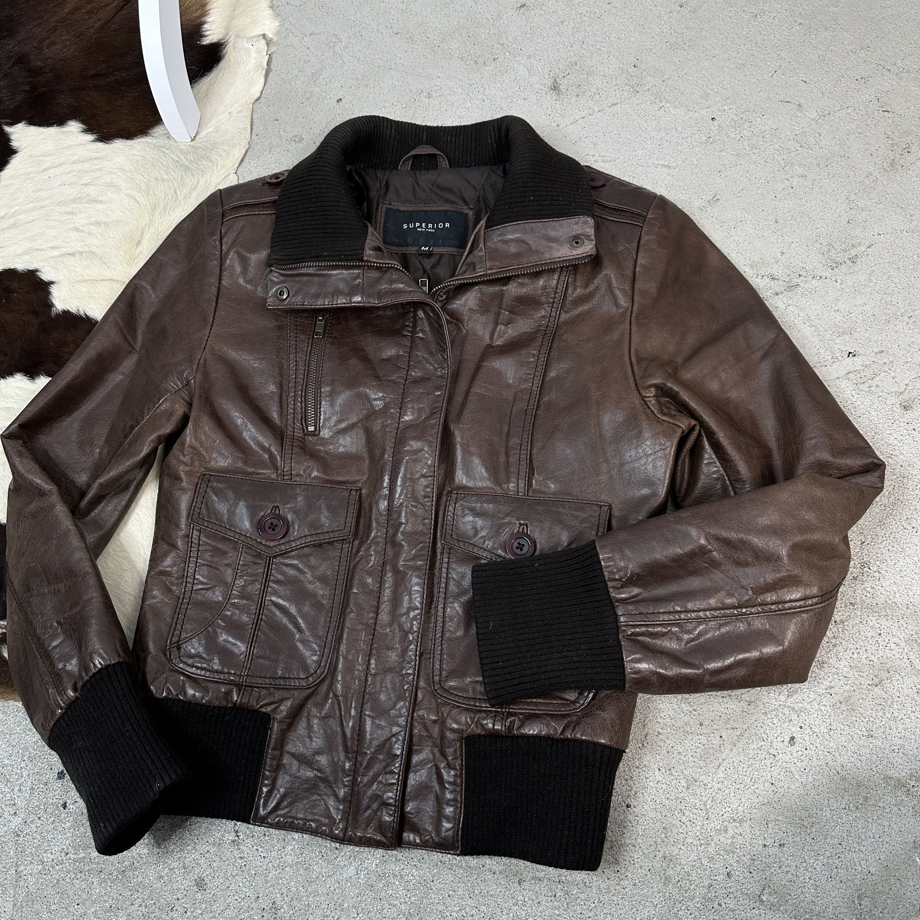 Vintage Vintage Biker Archive Y2K Moto Big Collar Leather Jacket Size US M / EU 48-50 / 2 - 2 Thumbnail
