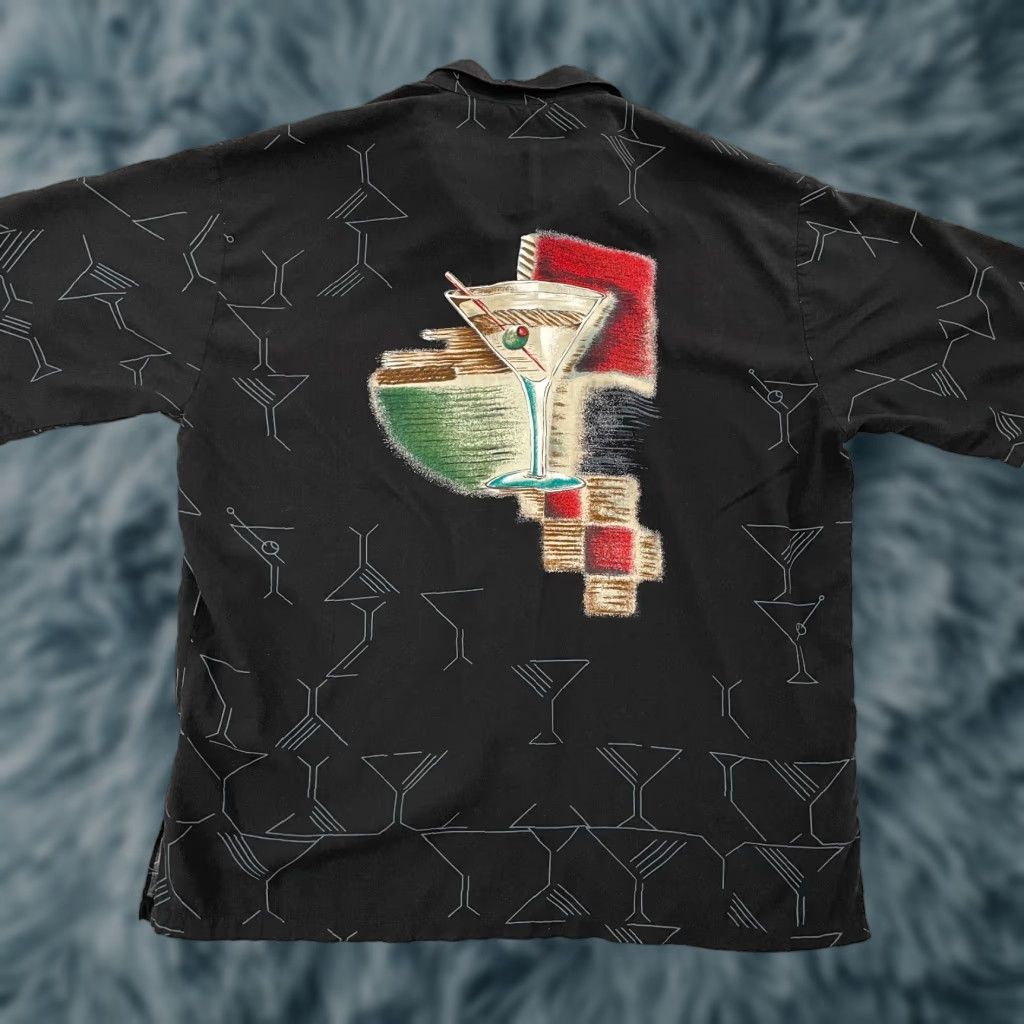 Tori Richard Vintage Tori Richard Button-Up Shirt Men Large Hawaiian Martini Print Casual Summer Black Size US L / EU 52-54 / 3 - 1 Thumbnail