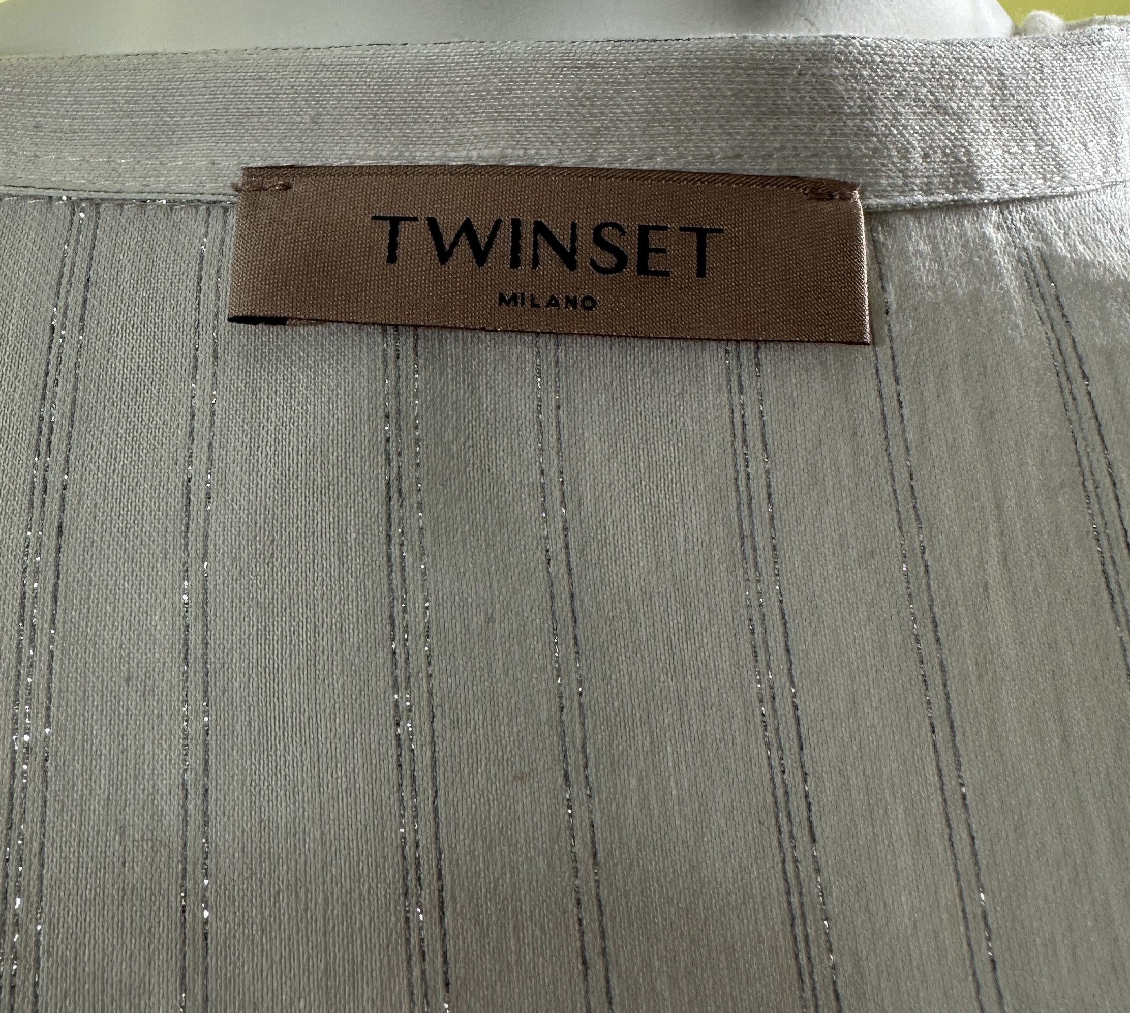 TWINSET Striped Shirt Linen Blend Size S / US 4 / IT 40 - 8 Thumbnail