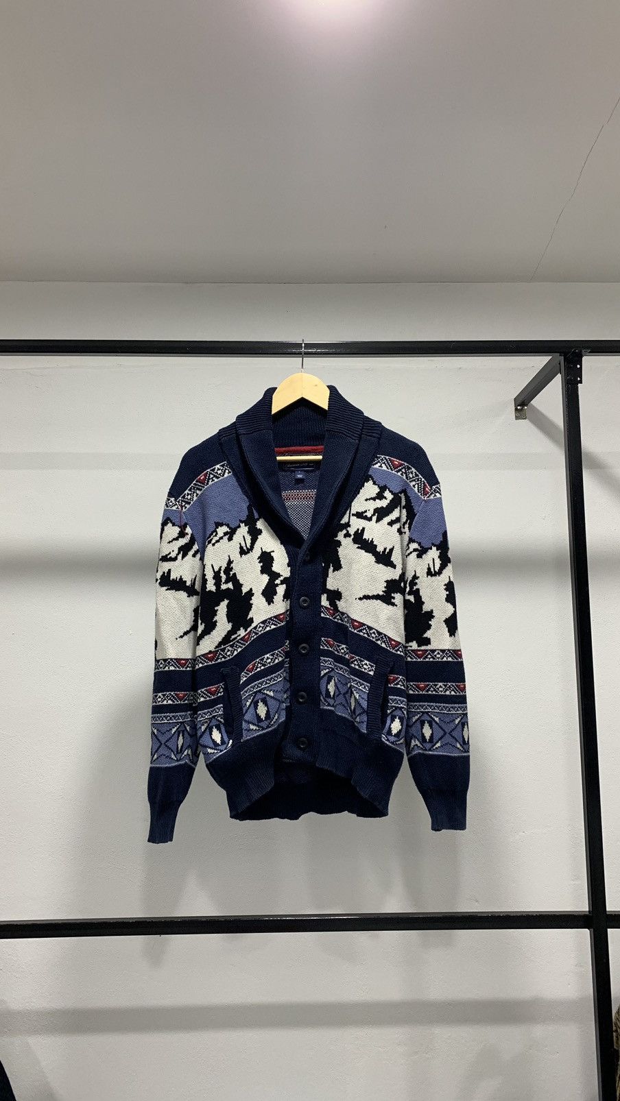 Coogi Acne Studios Inspired Heavy Knit Cardigan Sweater Size US L / EU 52-54 / 3 - 2 Thumbnail