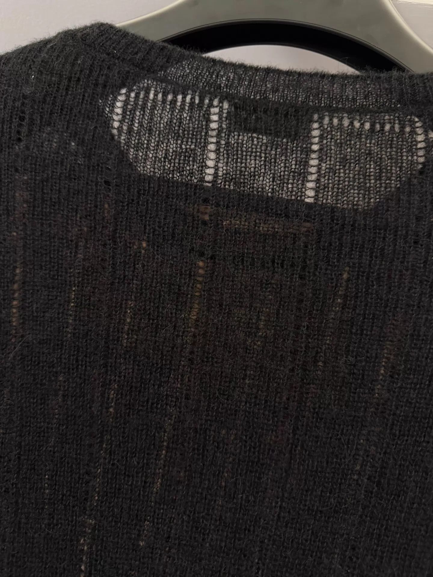Saint Laurent Paris Saint Laurent black textured cashmere sweater S mint Size S / US 4 / IT 40 - 7 Thumbnail