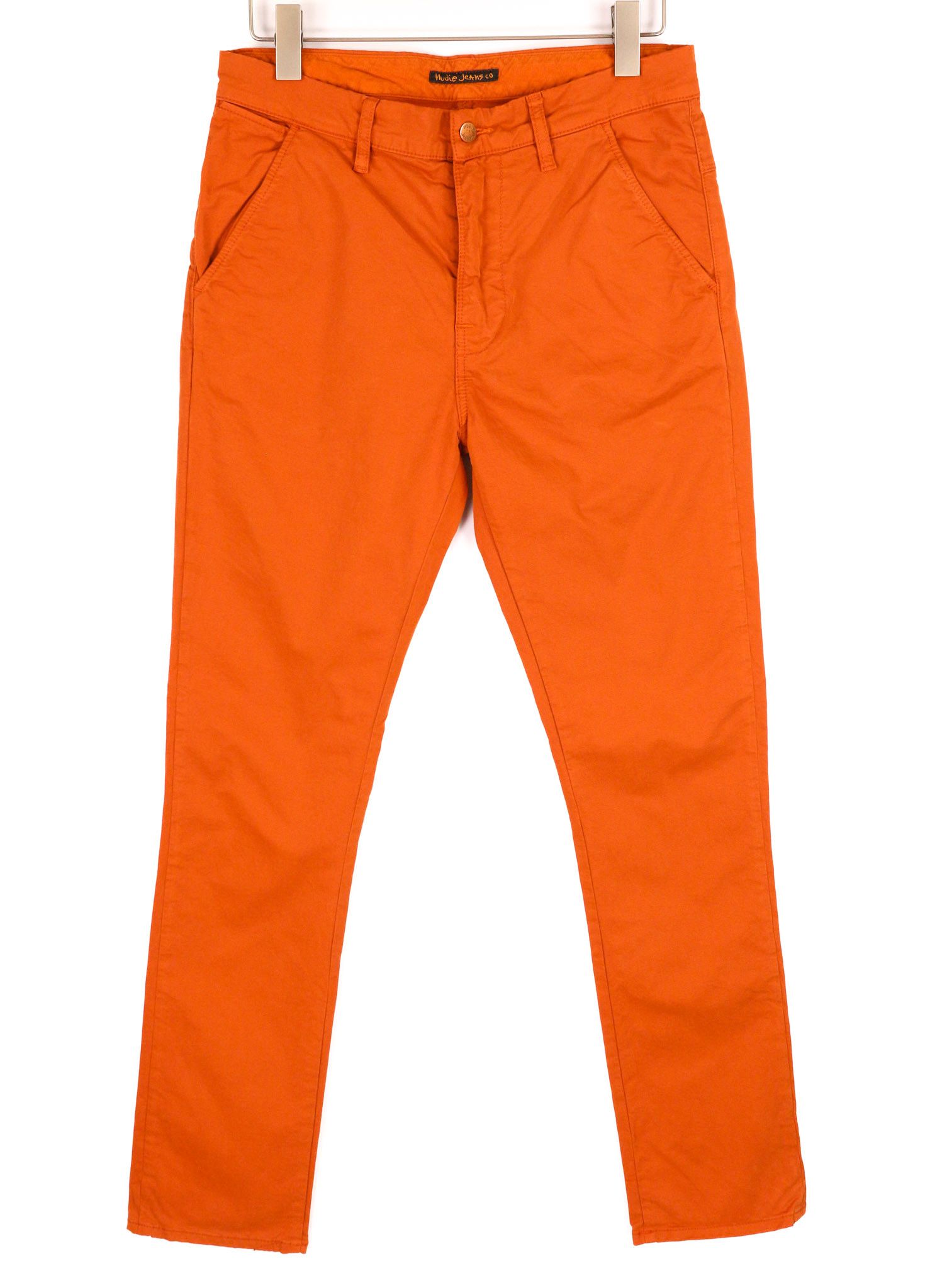 Nudie Jeans KHAKI SLIM W31/L32 Organic Warm Orange Zip Chino 82560 Size US 31 - 1 Thumbnail