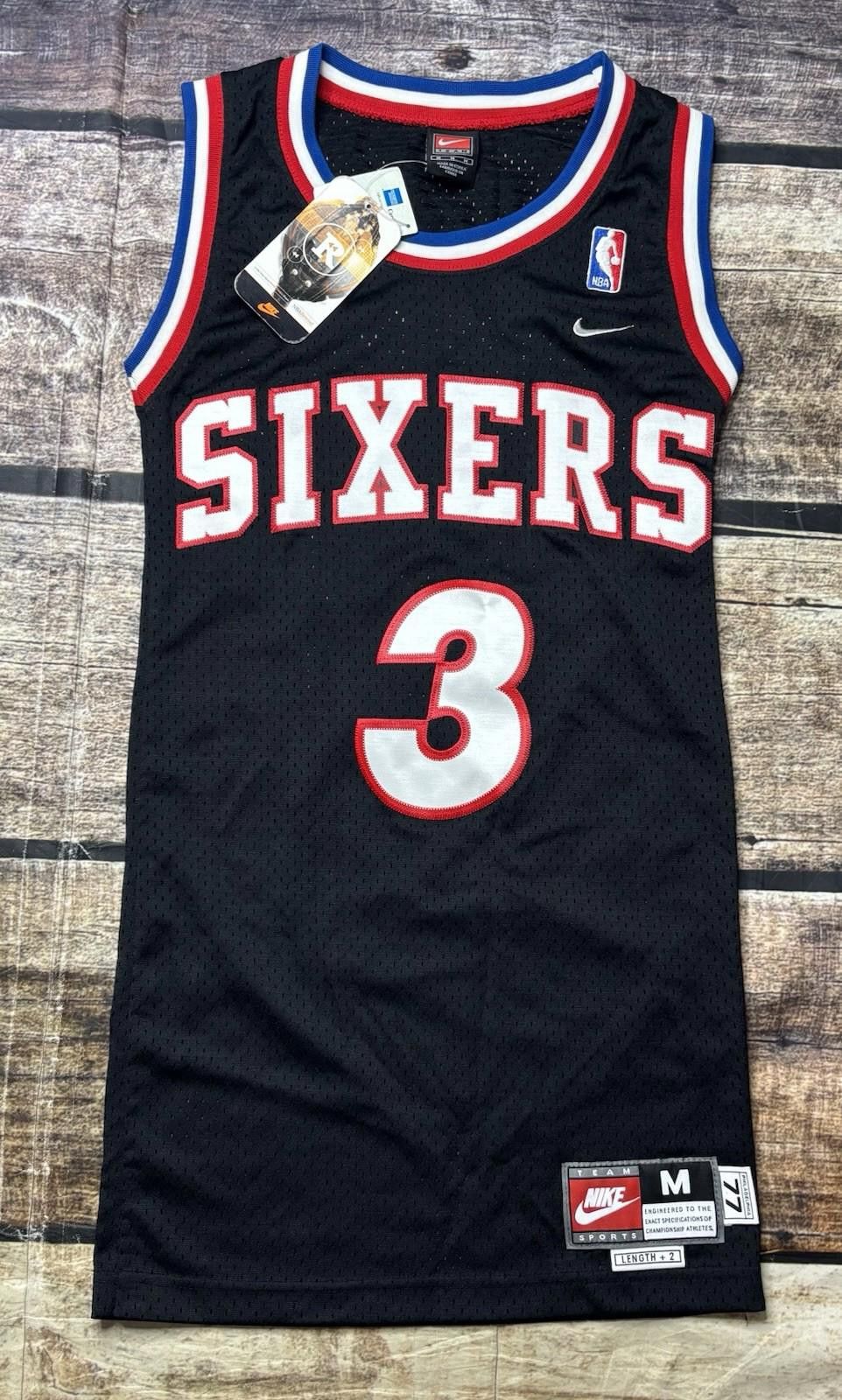 Nike Philidelphia Sixers Allen Iverson Jersey #3 Nike Boys M 2002 Size ONE SIZE - 1 Thumbnail